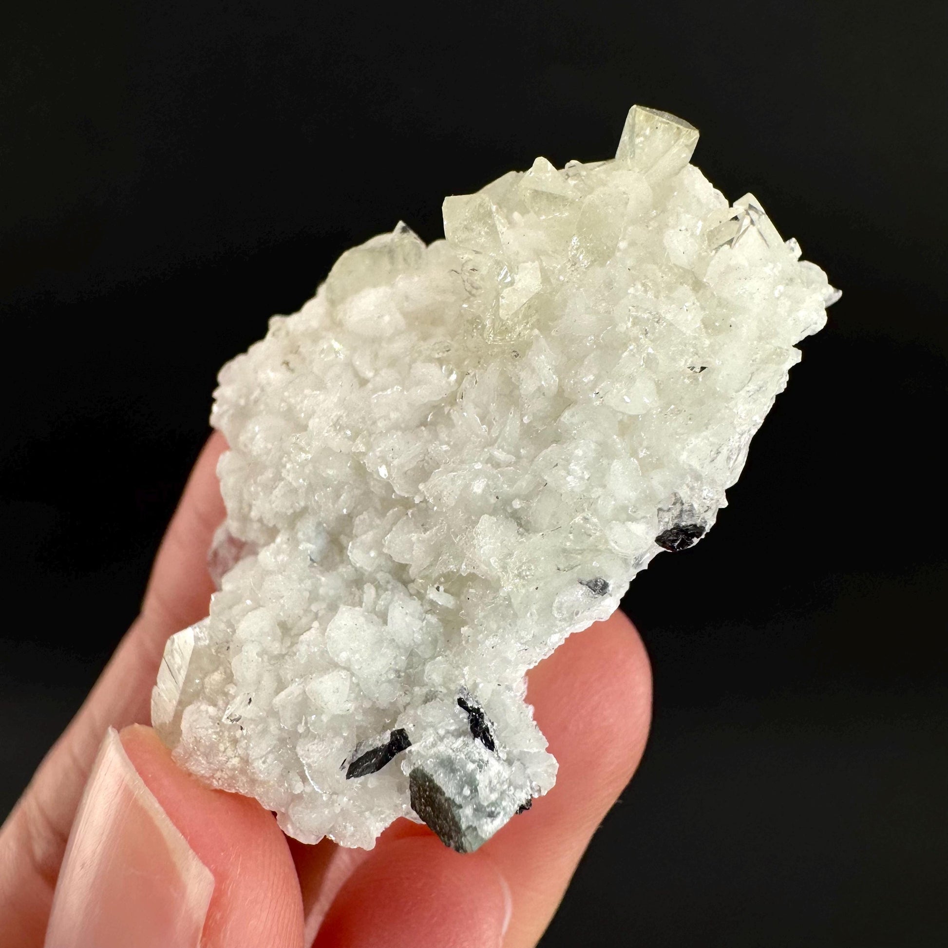 Herderite with Quartz on Albite | light green crystal, rare mineral specimen from Pakistan