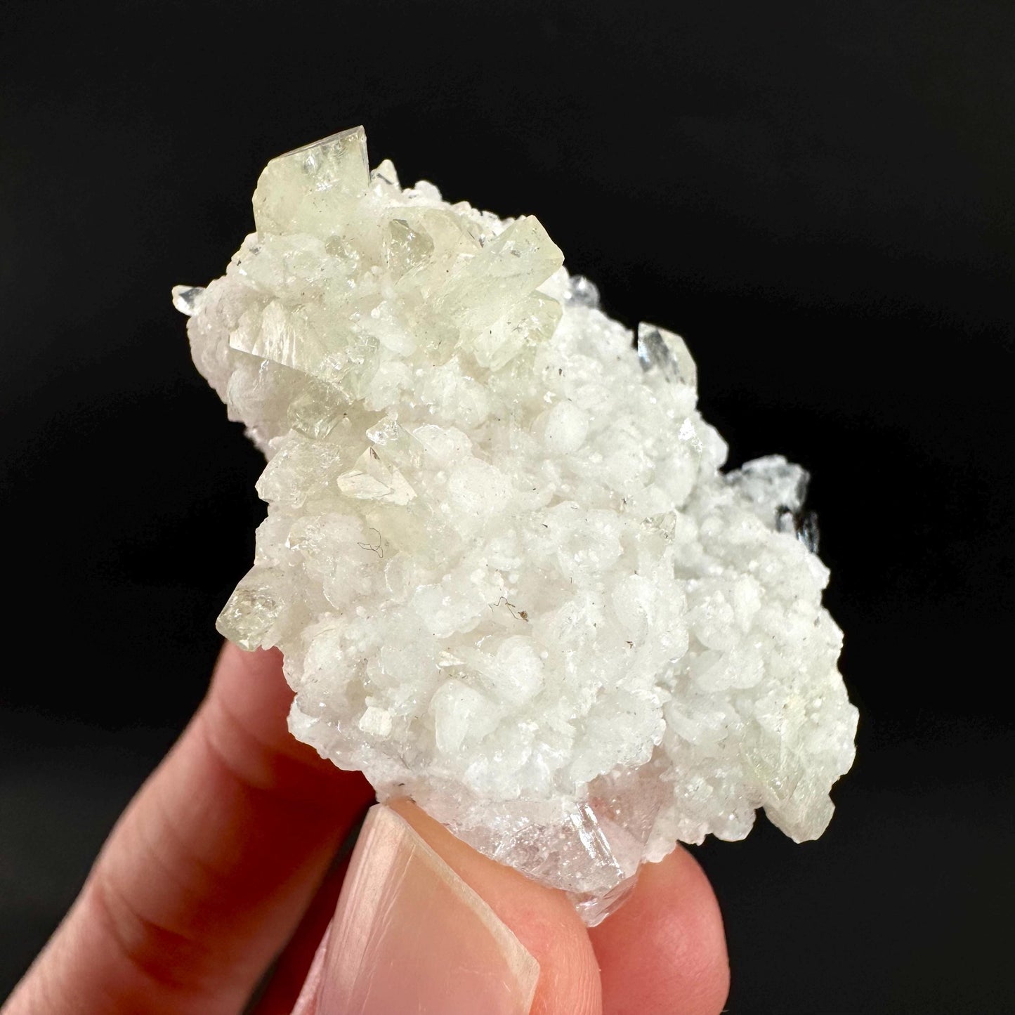 Herderite with Quartz on Albite | light green crystal, rare mineral specimen from Pakistan