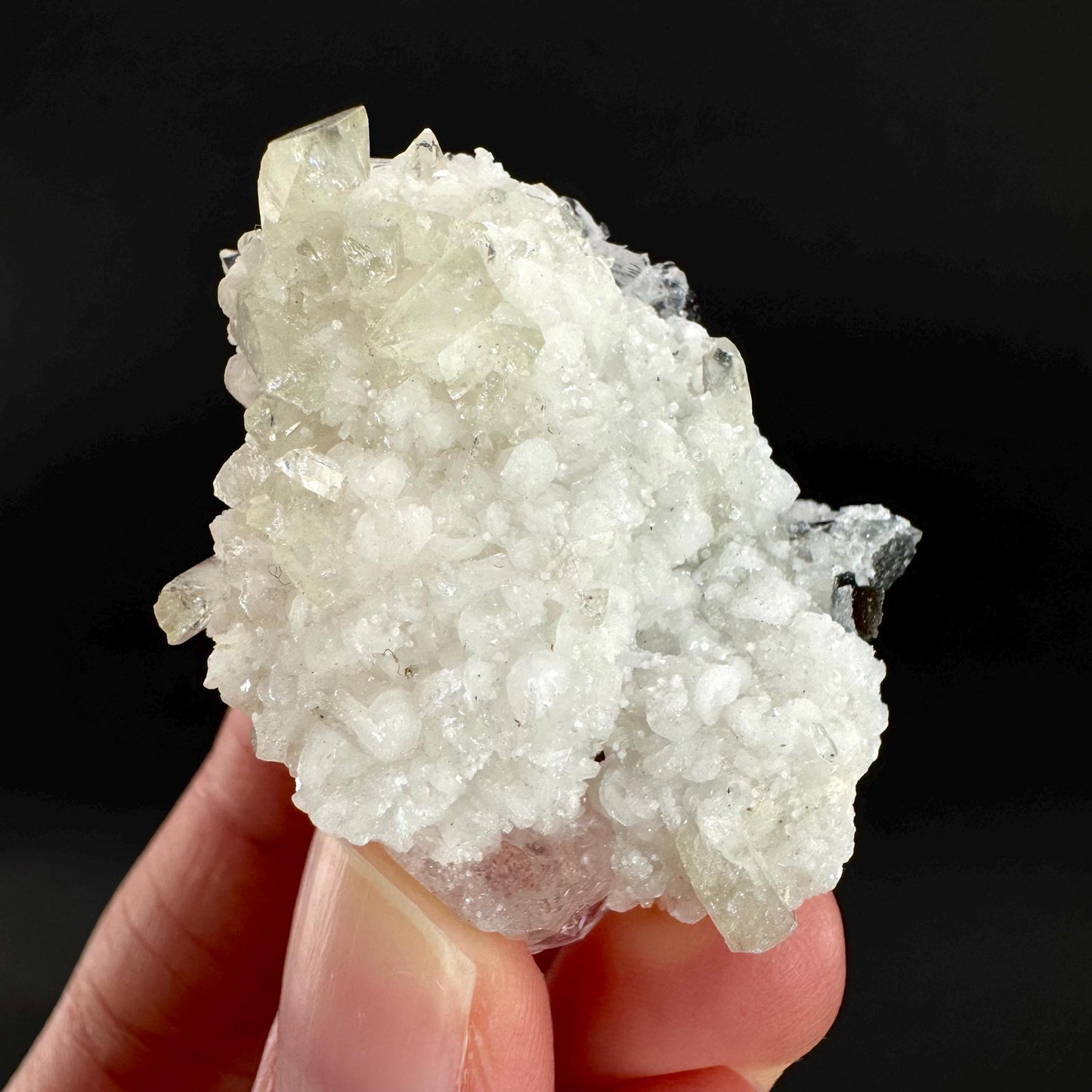 Herderite with Quartz on Albite | light green crystal, rare mineral specimen from Pakistan