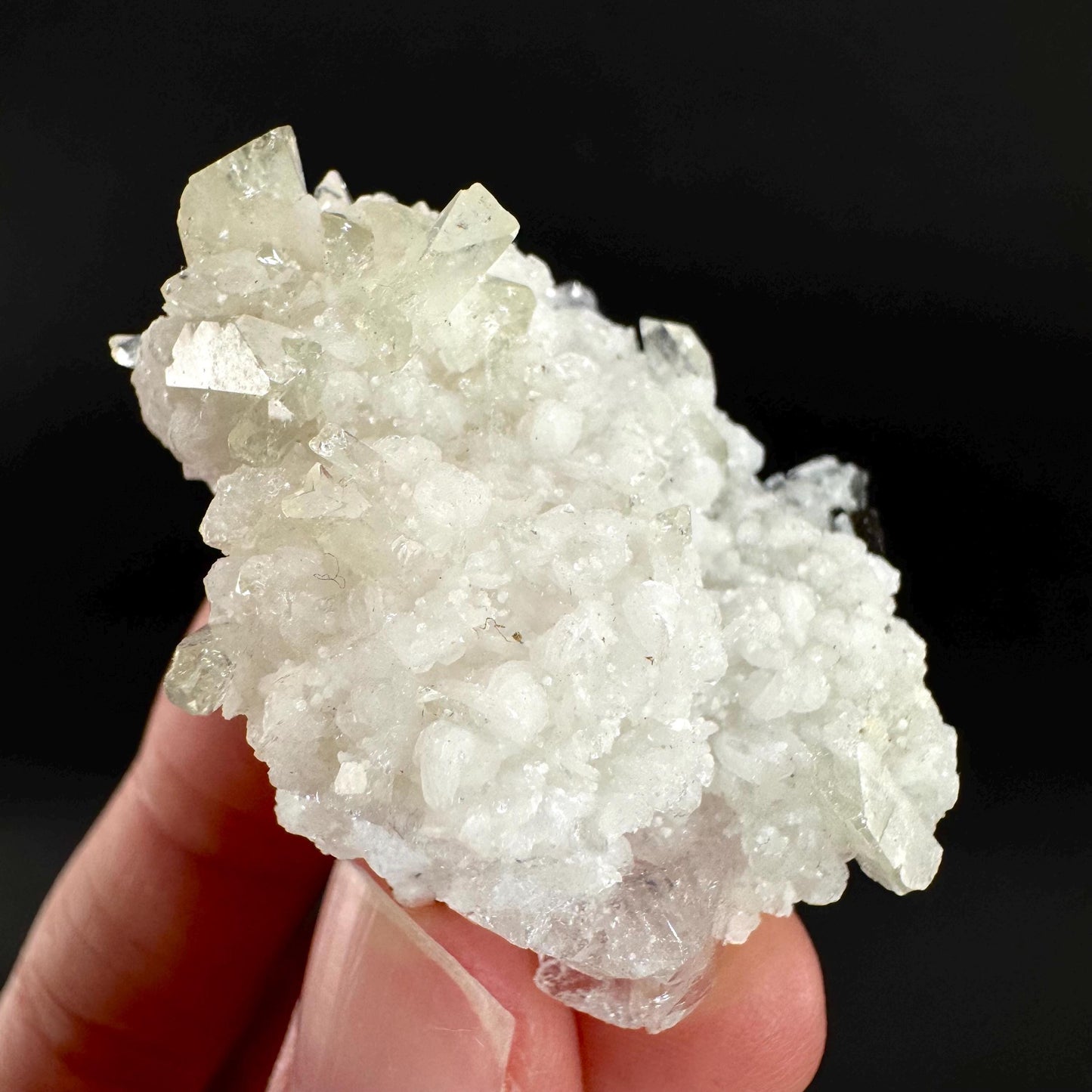 Herderite with Quartz on Albite | light green crystal, rare mineral specimen from Pakistan