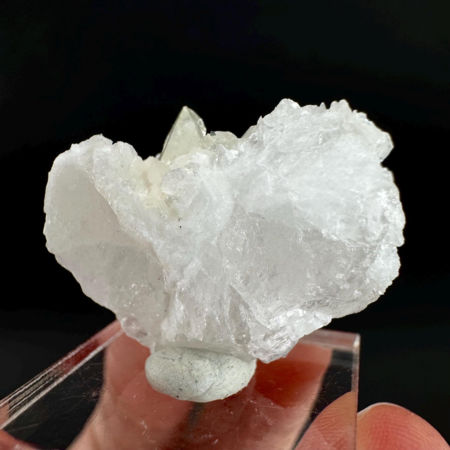 Herderite with Quartz on Albite | light green crystal, rare mineral specimen from Pakistan