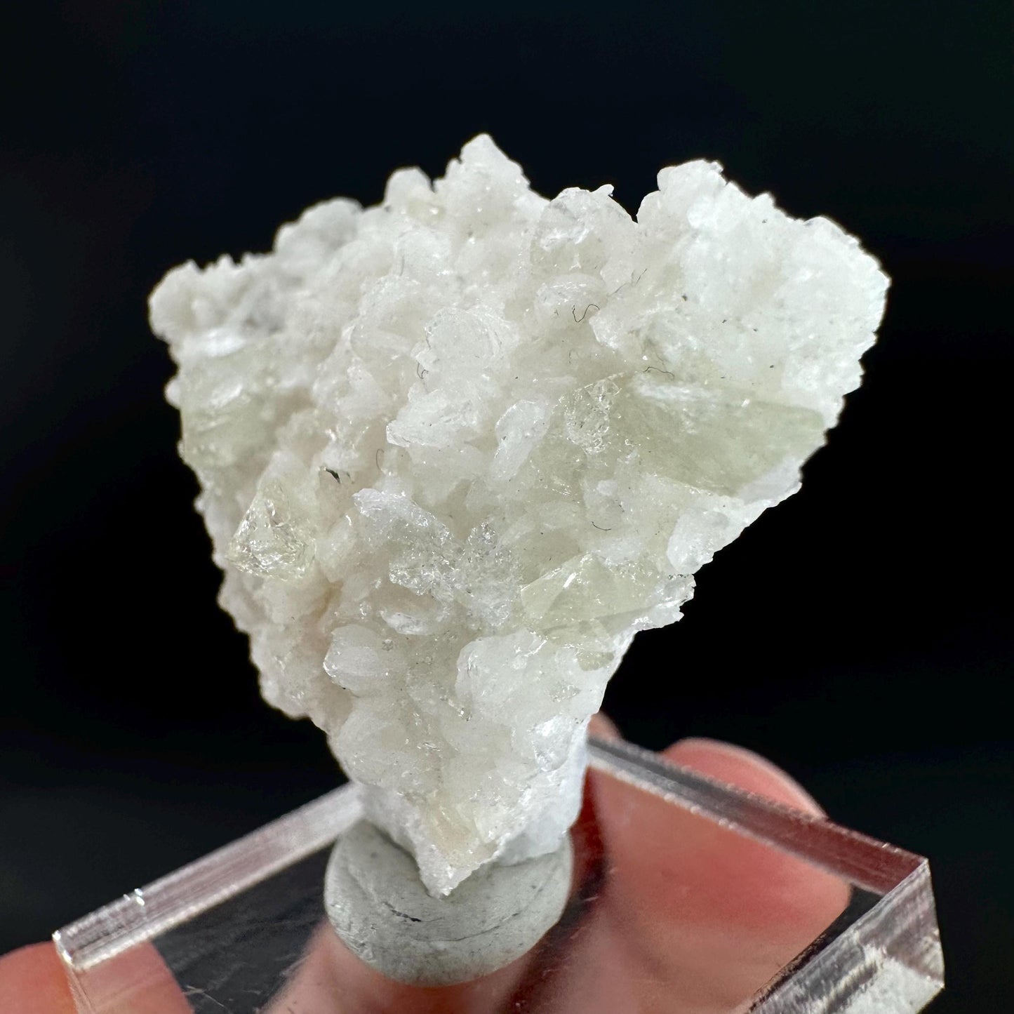 Herderite on Albite Matrix | light green crystal, rare mineral specimen from Pakistan