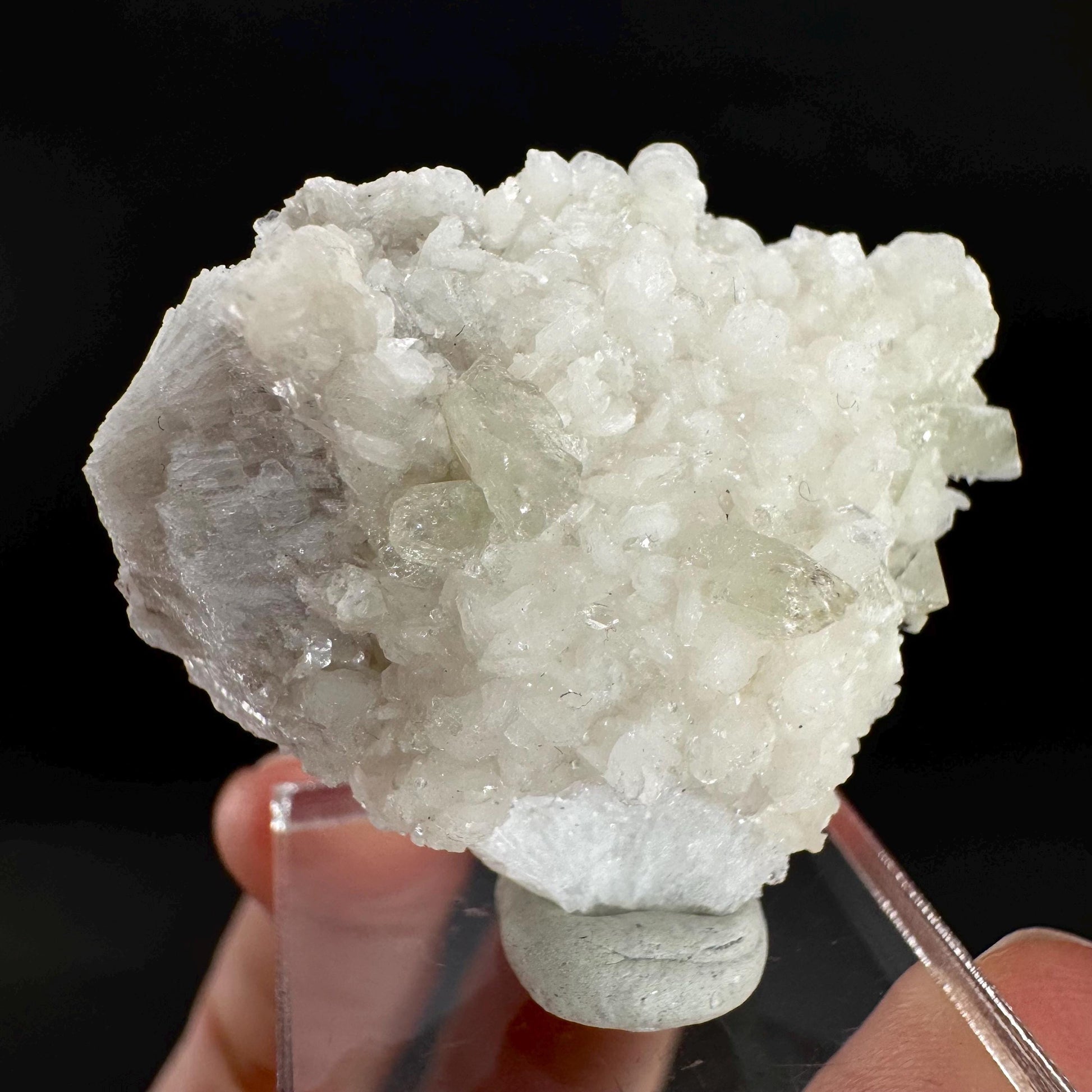 Herderite on Albite Matrix | light green crystal, rare mineral specimen from Pakistan