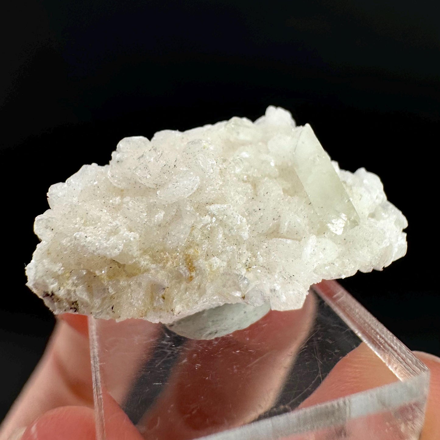 Herderite on Albite Matrix | light green crystal, rare mineral specimen from Pakistan