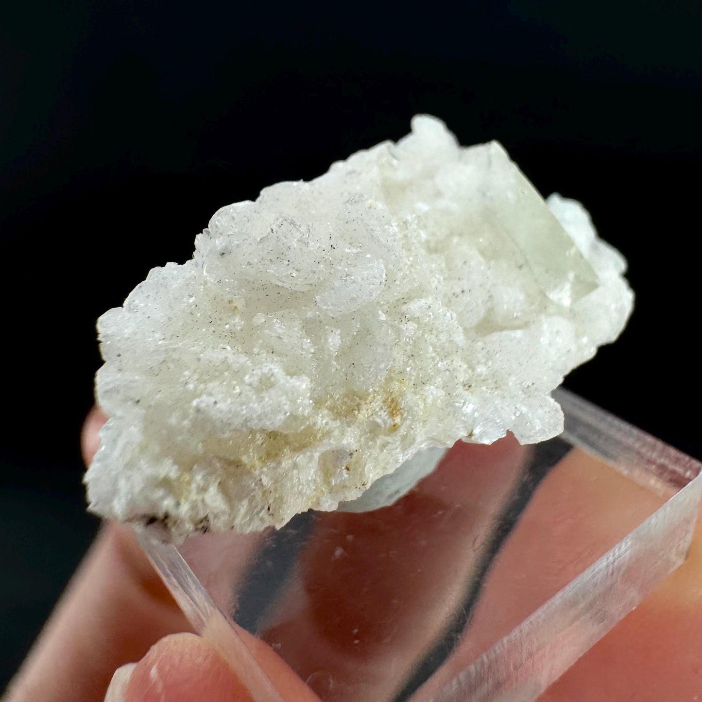 Herderite on Albite Matrix | light green crystal, rare mineral specimen from Pakistan