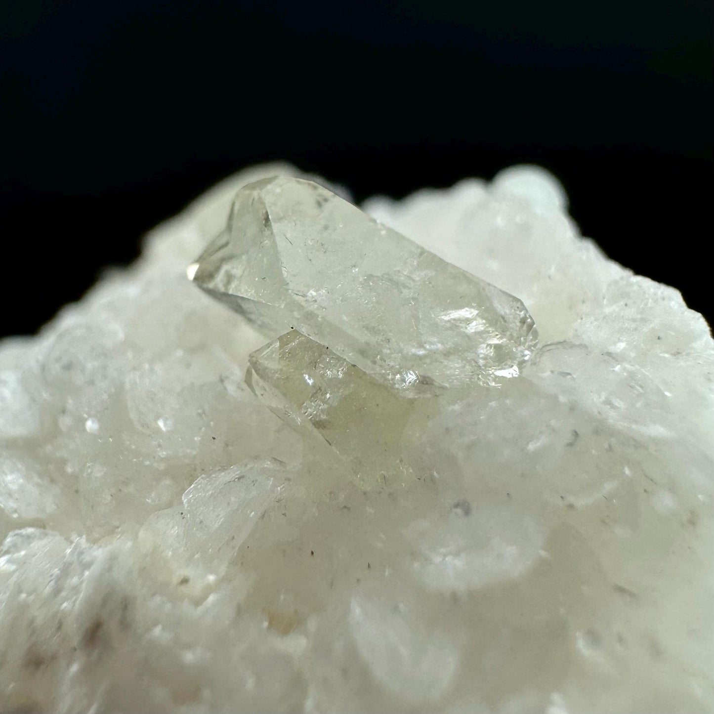 Herderite on Albite Matrix | light green crystal, rare mineral specimen from Pakistan