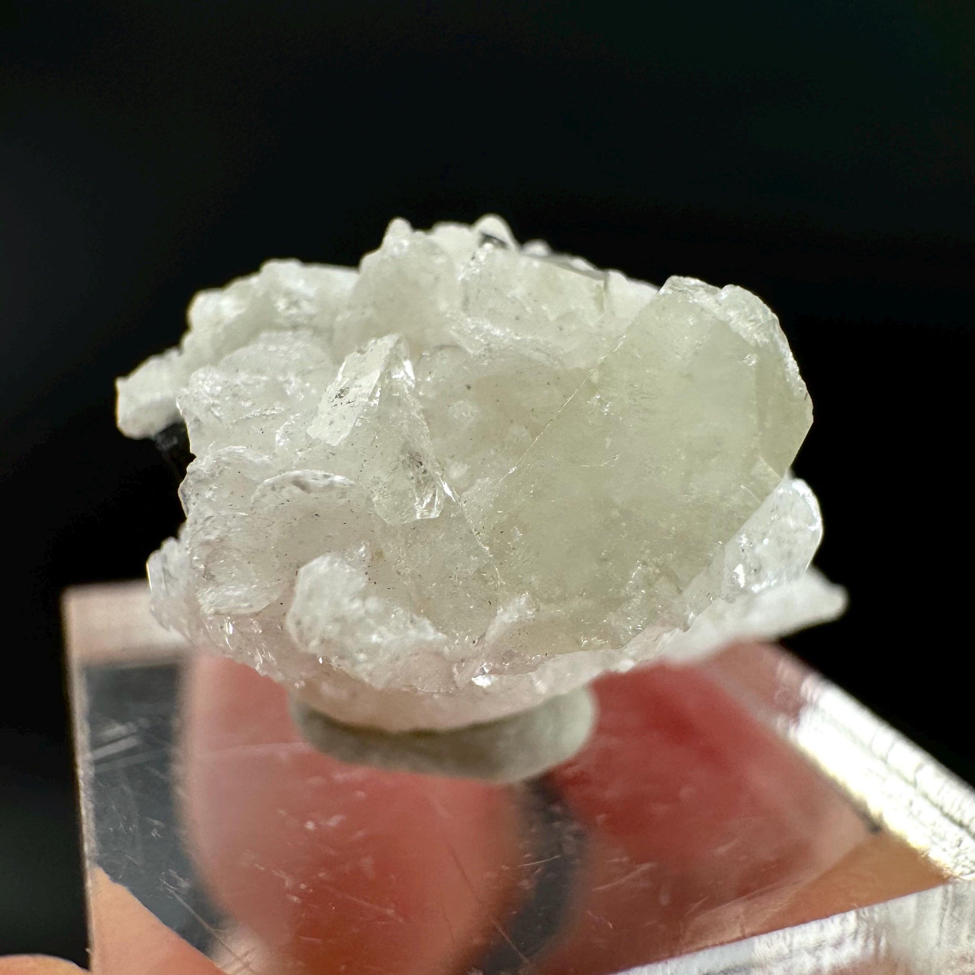 Herderite on Albite Matrix | light green crystal, rare mineral specimen from Pakistan
