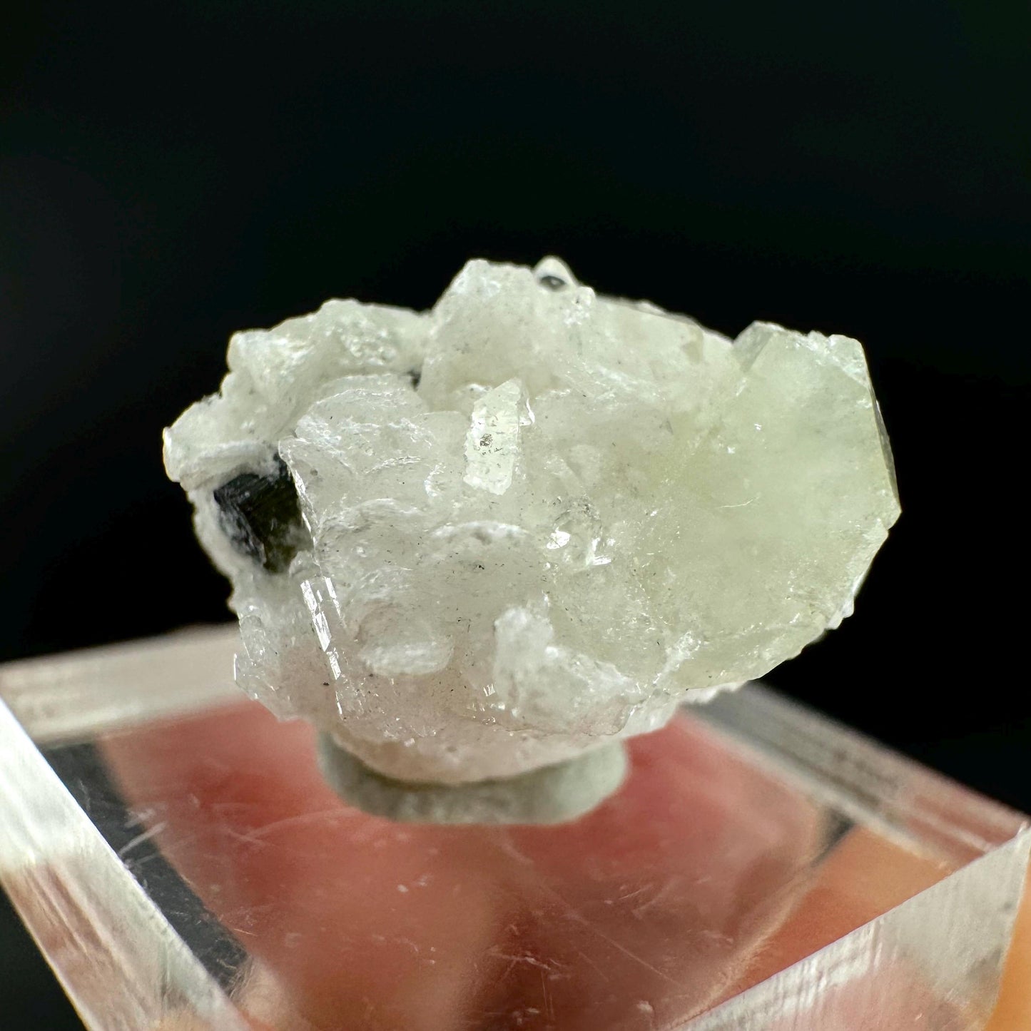 Herderite on Albite Matrix | light green crystal, rare mineral specimen from Pakistan