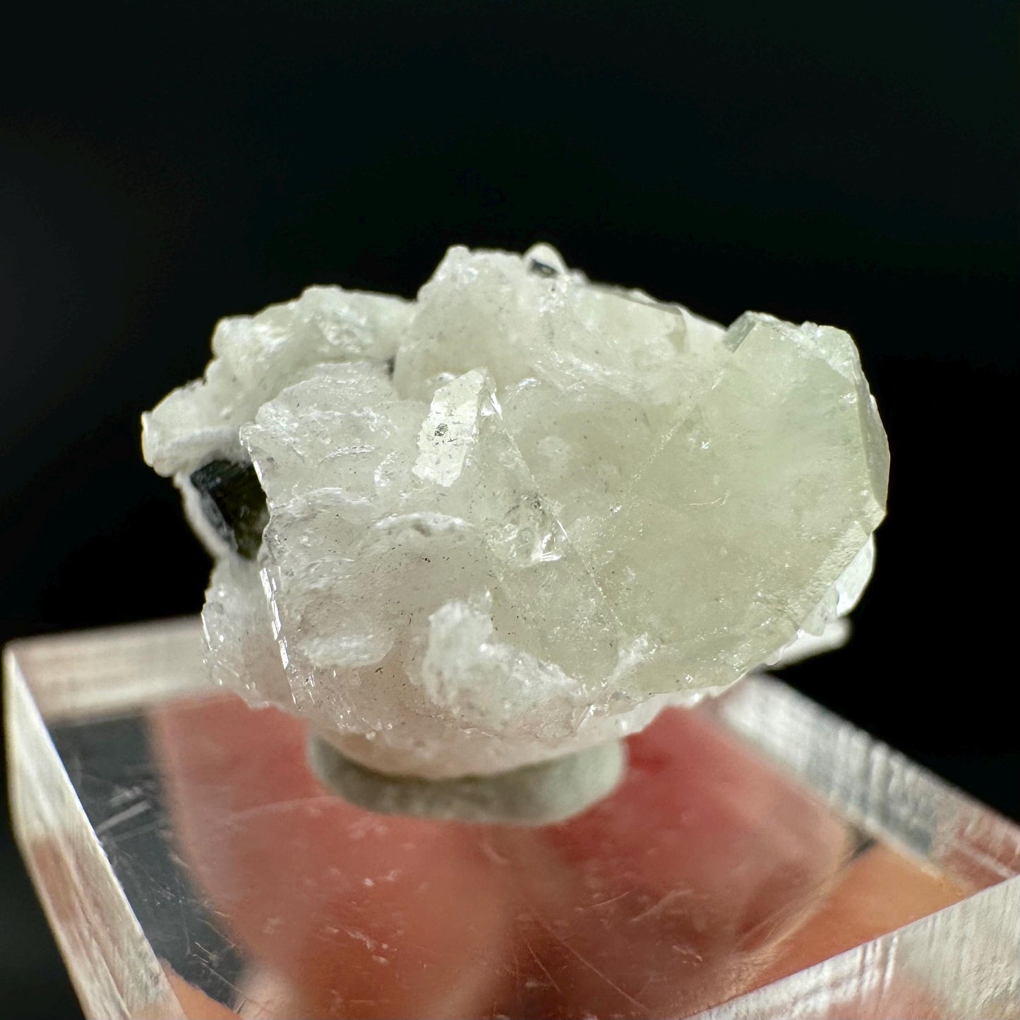 Herderite on Albite Matrix | light green crystal, rare mineral specimen from Pakistan