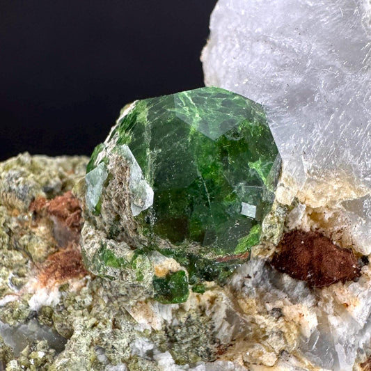 Demantoid Garnet on Matrix | Green Crystal, Rare Mineral Specimen