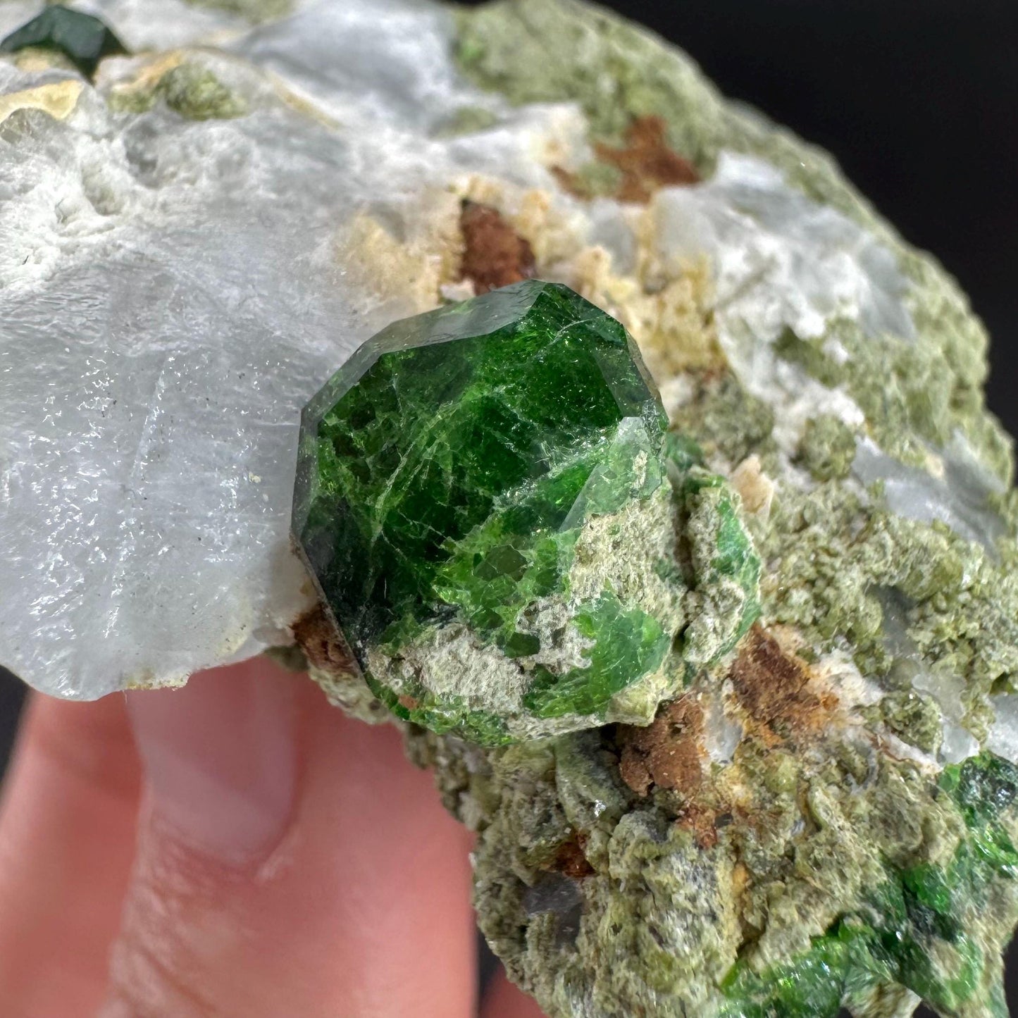 Demantoid Garnet on Matrix | Green Crystal, Rare Mineral Specimen