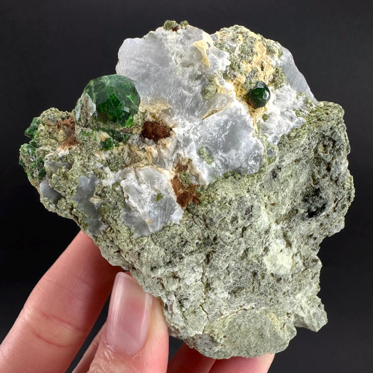 Demantoid Garnet on Matrix | Green Crystal, Rare Mineral Specimen