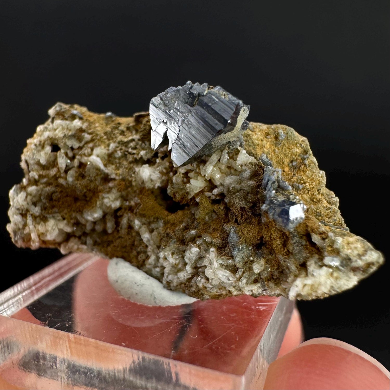 Anatase on Matrix | Metallic Crystal, Rare Mineral Specimen from Pakistan