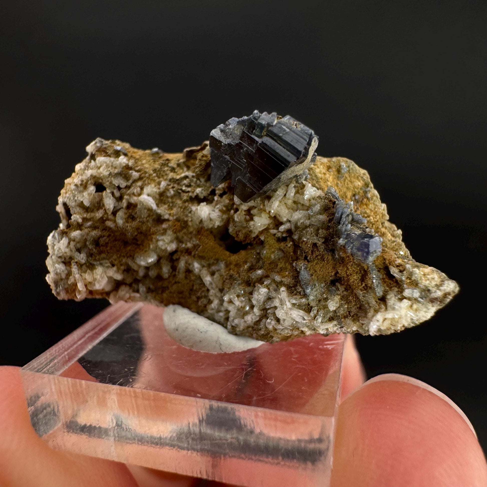 Anatase on Matrix | Metallic Crystal, Rare Mineral Specimen from Pakistan