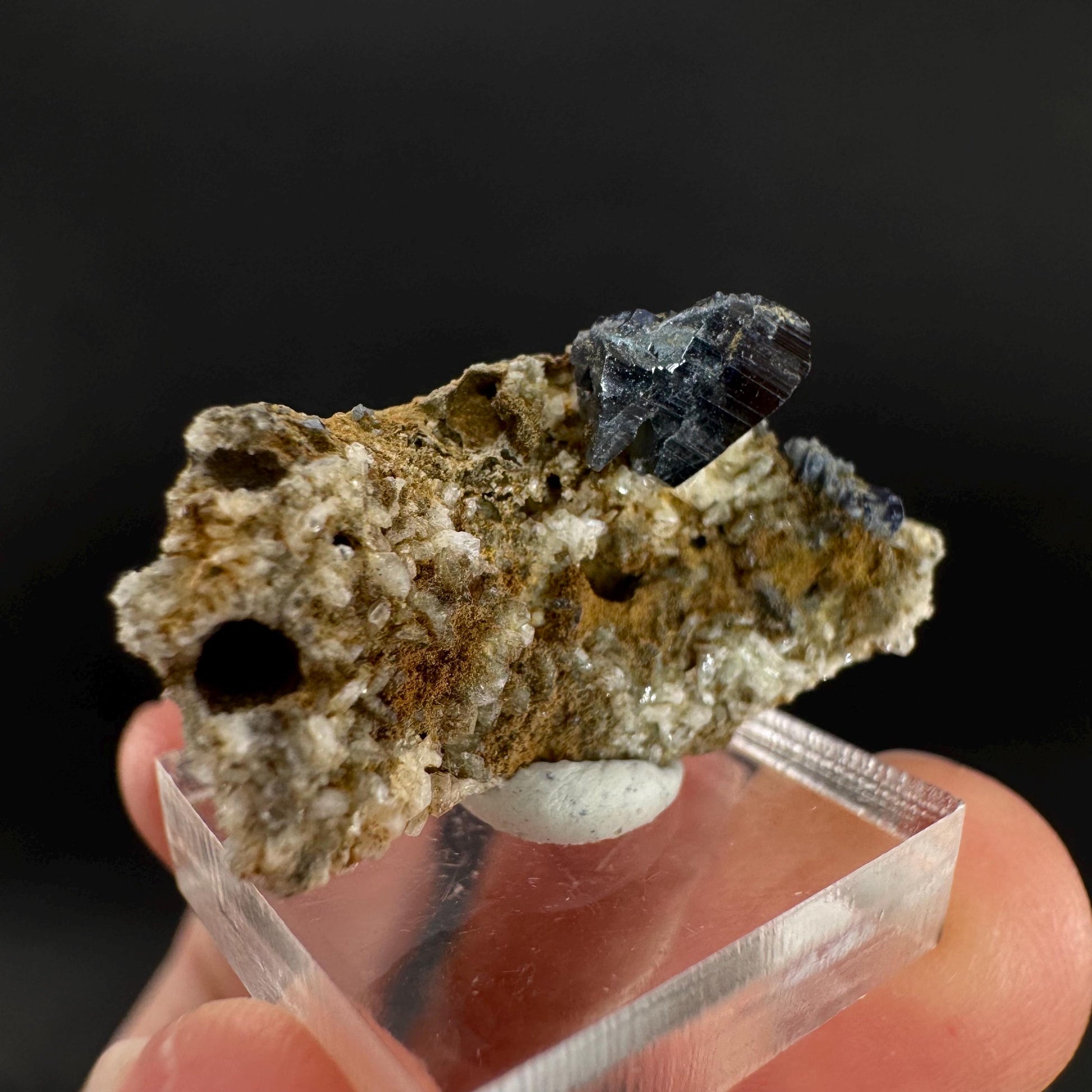 Anatase on Matrix | Metallic Crystal, Rare Mineral Specimen from Pakistan