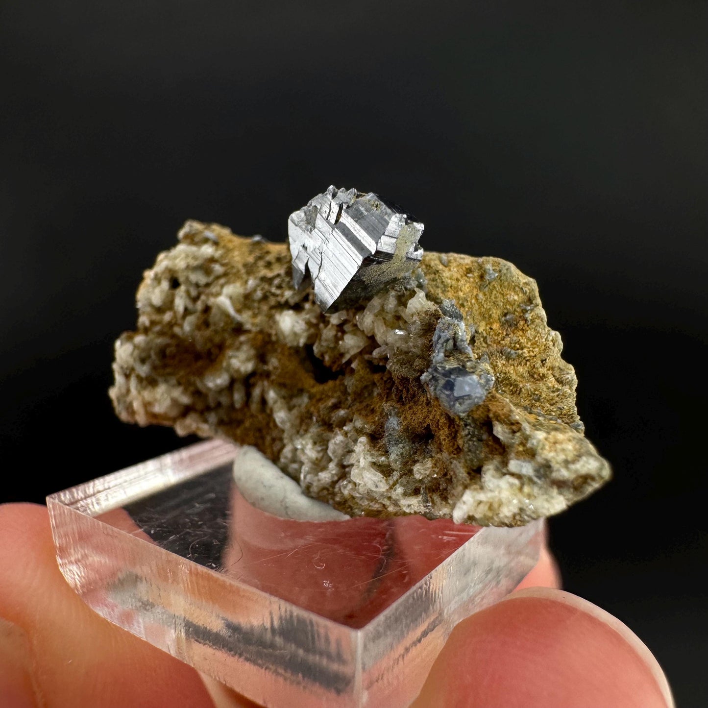 Anatase on Matrix | Metallic Crystal, Rare Mineral Specimen from Pakistan