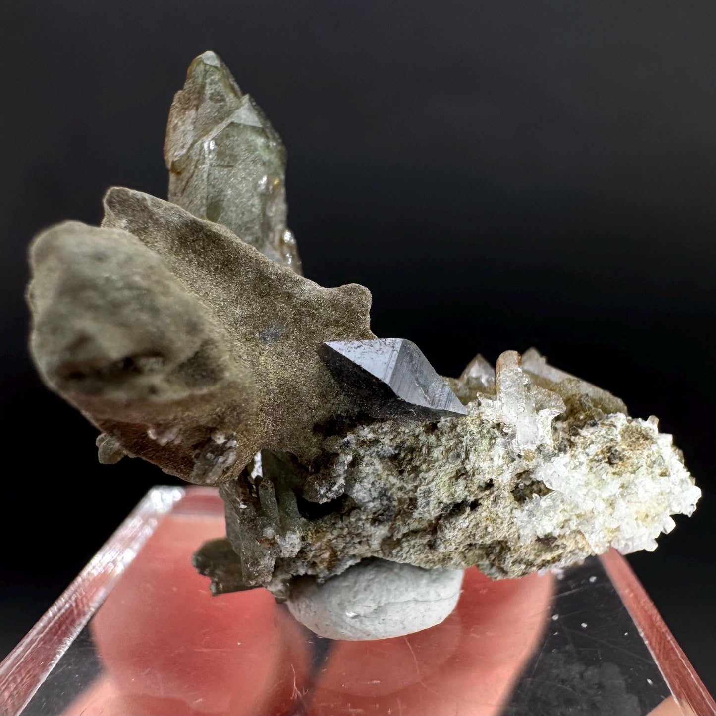 Anatase with Chlorite Quartz | Metallic Crystal, Rare Mineral Specimen from Pakistan