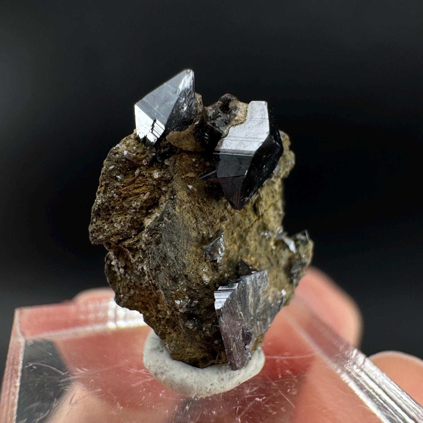 Anatase on Matrix | Metallic Crystal, Rare Mineral Specimen from Pakistan