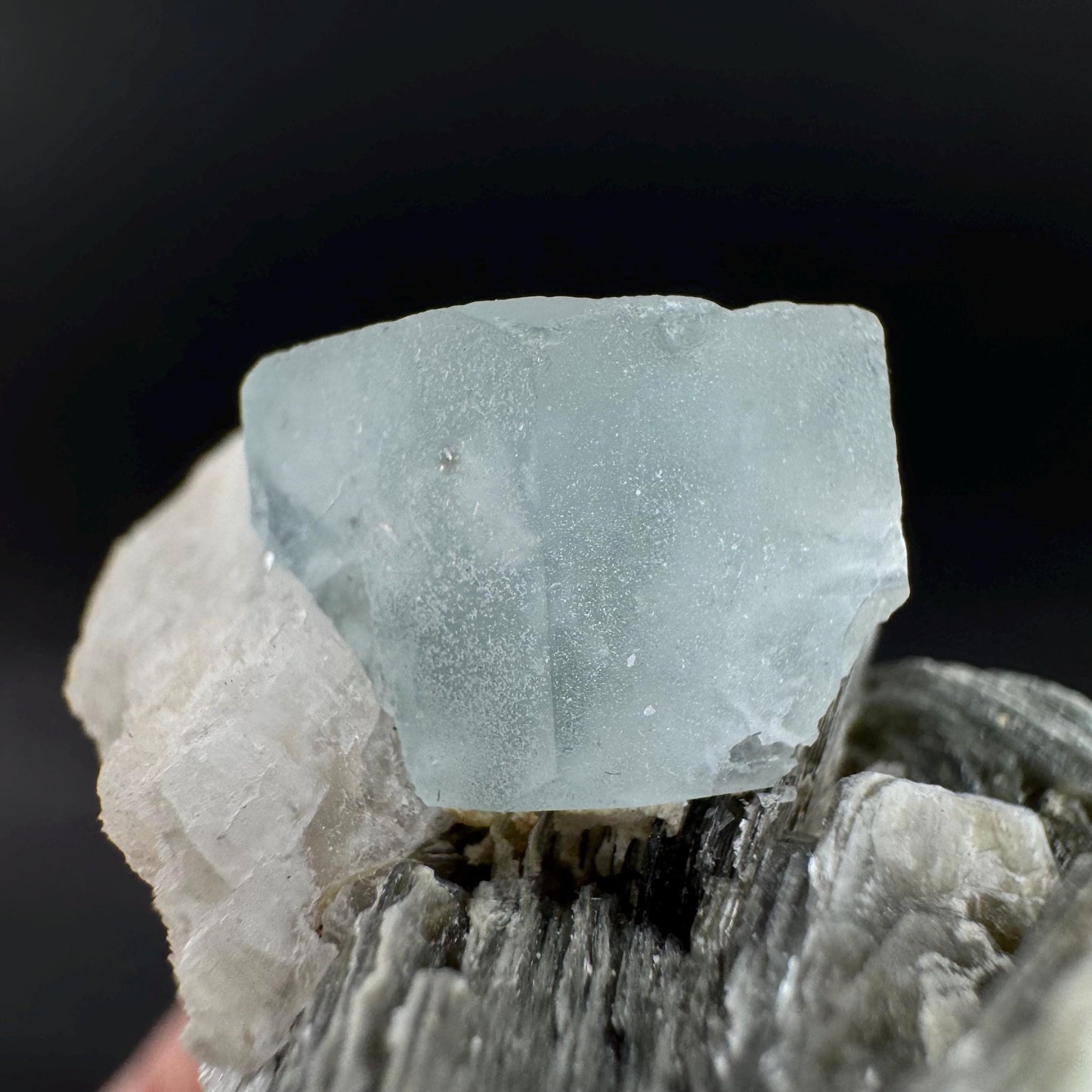Aquamarine with Muscovite | natural blue crystal, mineral specimen from Pakistan