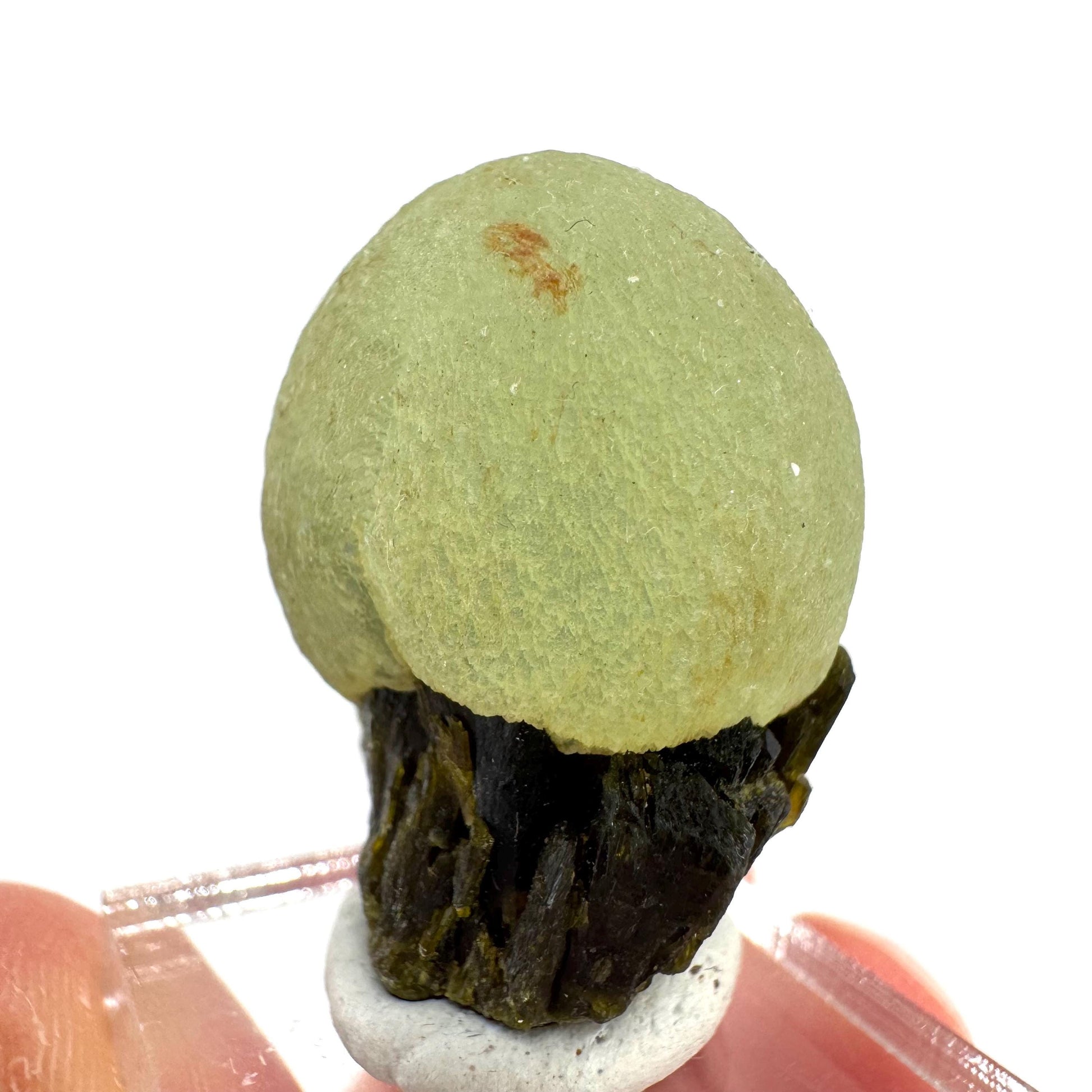 Prehnite with Epidote | Botryoidal green crystal, mineral specimen from Mali