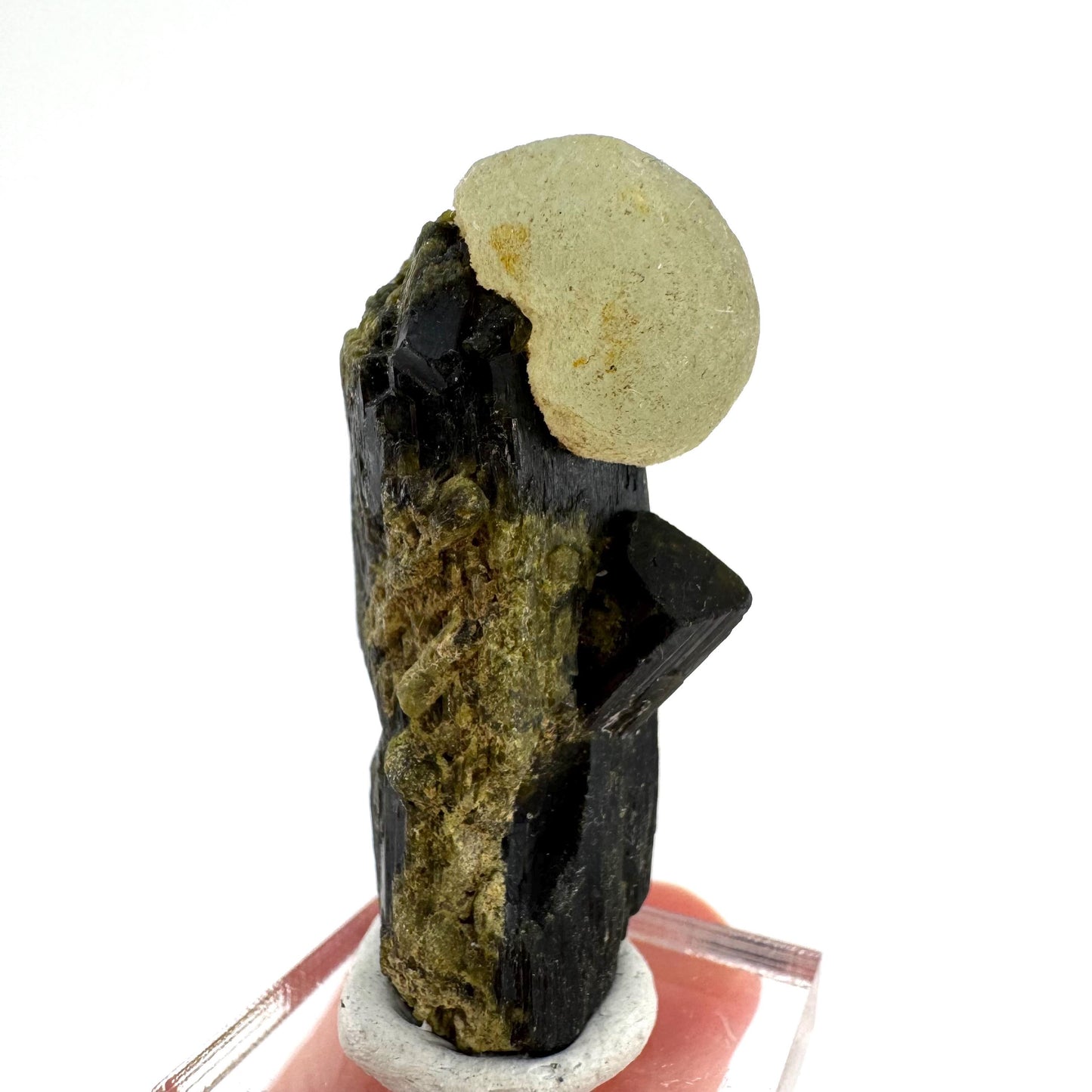 Prehnite with Epidote | Botryoidal green crystal, mineral specimen from Mali