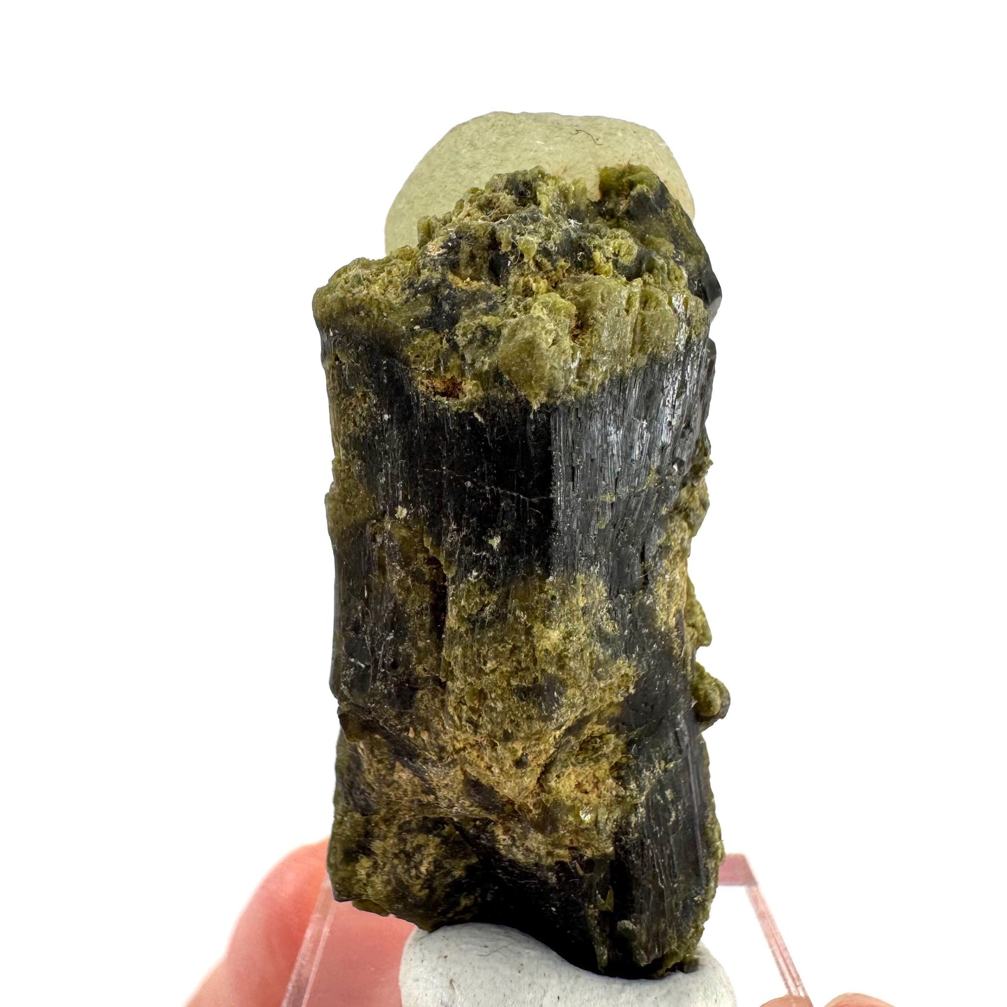 Prehnite with Epidote | Botryoidal green crystal, mineral specimen from Mali
