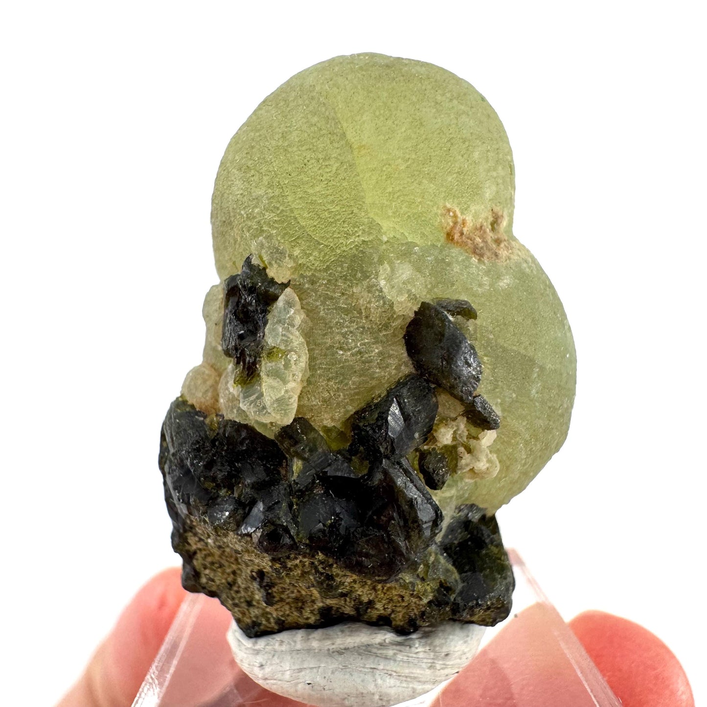 Prehnite with Epidote | Botryoidal green crystal, mineral specimen from Mali