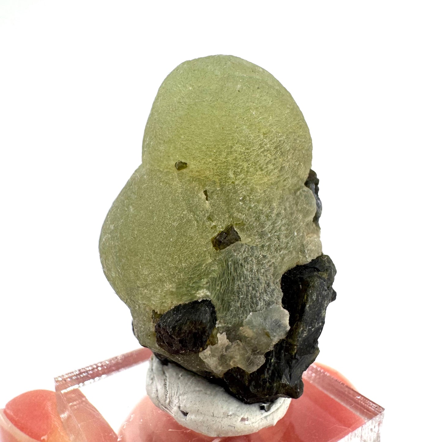 Prehnite with Epidote | Botryoidal green crystal, mineral specimen from Mali