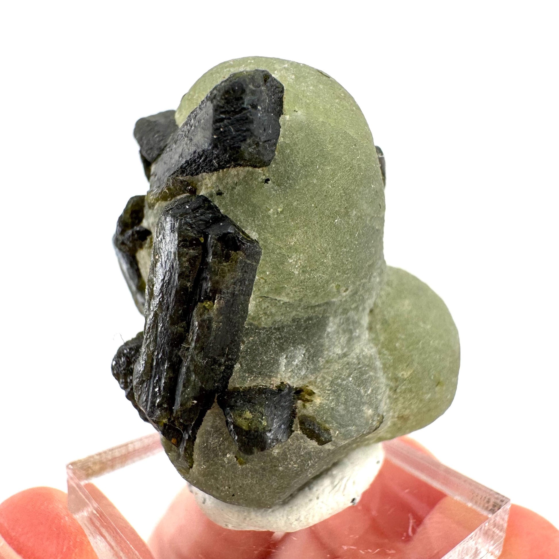 Prehnite with Epidote | Botryoidal green crystal, mineral specimen from Mali