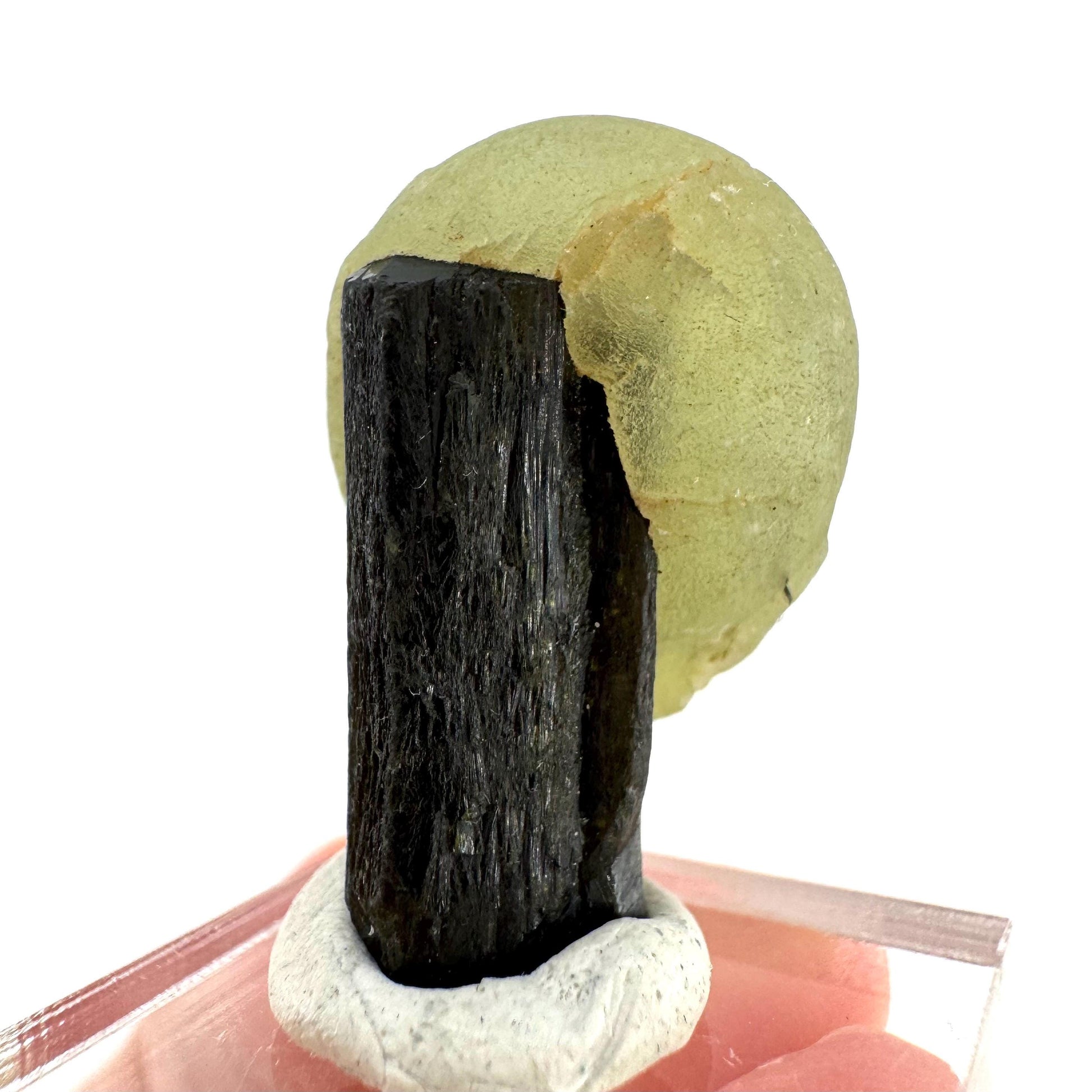 Prehnite with Epidote | Botryoidal green crystal, mineral specimen from Mali