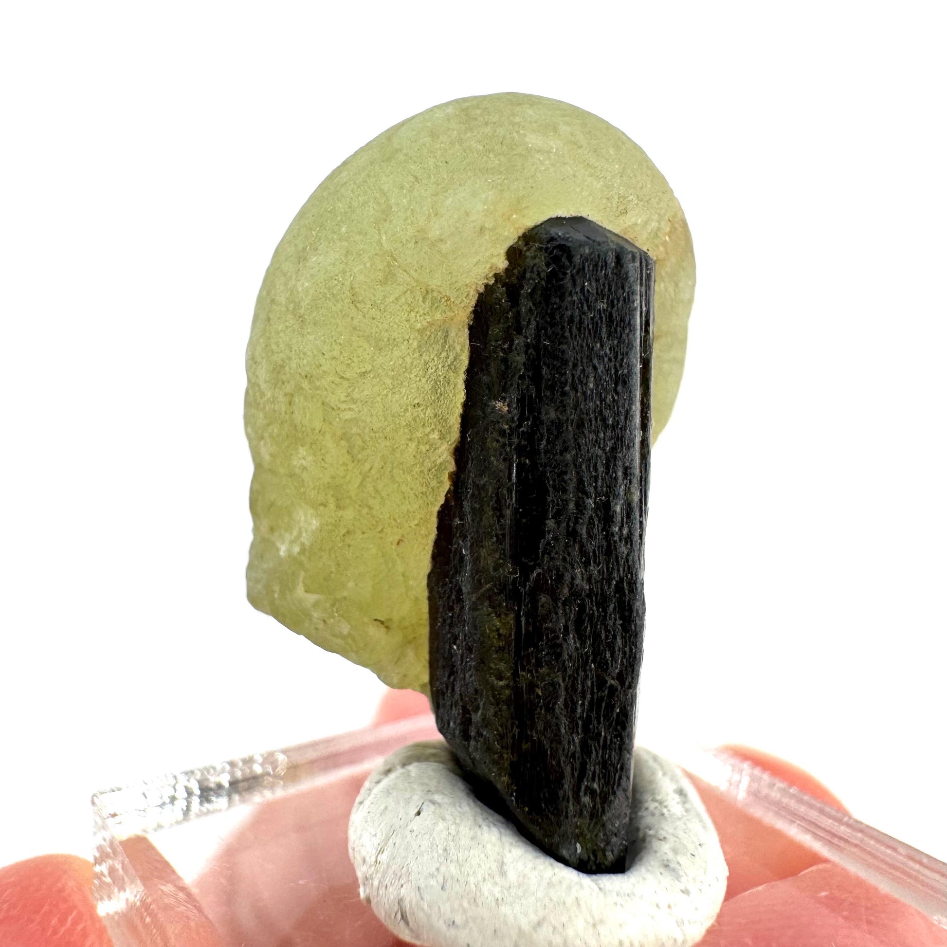 Prehnite with Epidote | Botryoidal green crystal, mineral specimen from Mali