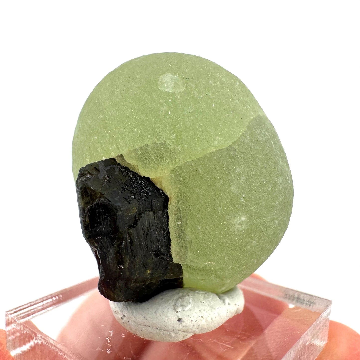 Prehnite with Epidote | Botryoidal green crystal, mineral specimen from Mali