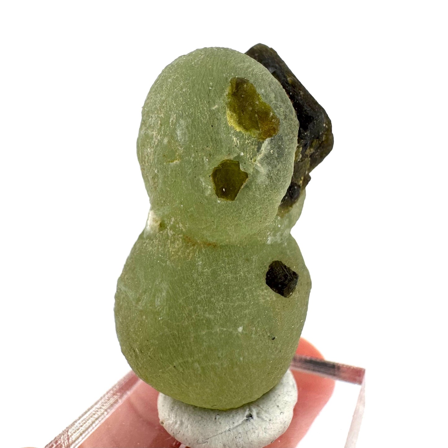 Prehnite with Epidote | Botryoidal green crystal, mineral specimen from Mali