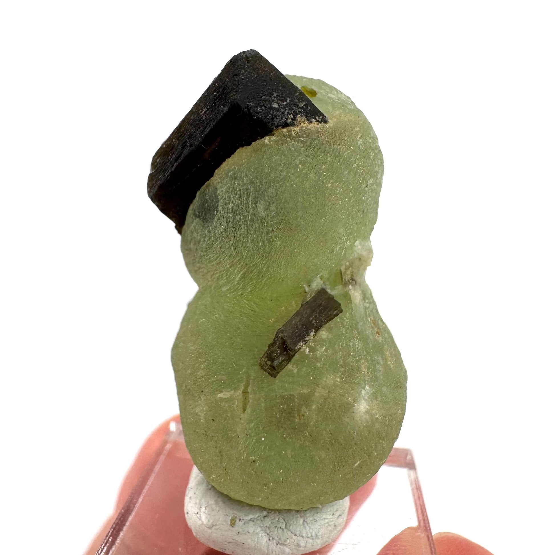 Prehnite with Epidote | Botryoidal green crystal, mineral specimen from Mali