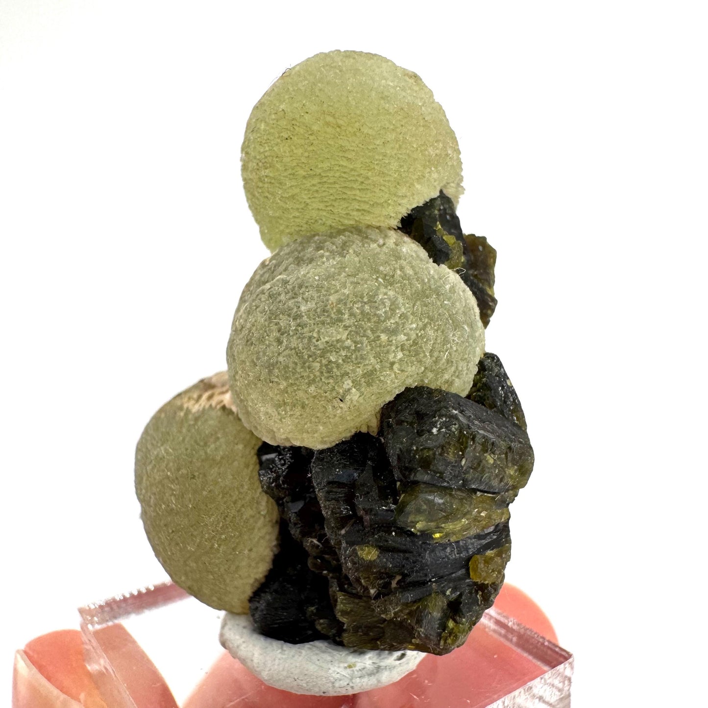Prehnite with Epidote | Botryoidal green crystal, mineral specimen from Mali