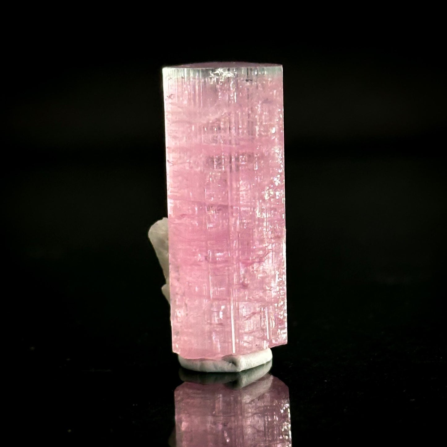 Elbaite Tourmaline | Pink Bi-Color Crystal, mineral specimen from Paprok