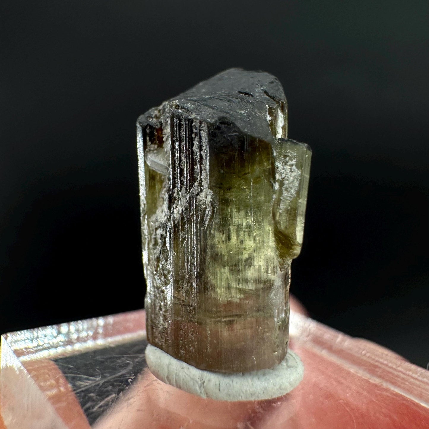 Elbaite Tourmaline | Green & Pink Bi-Color Crystal, mineral specimen from Paprok