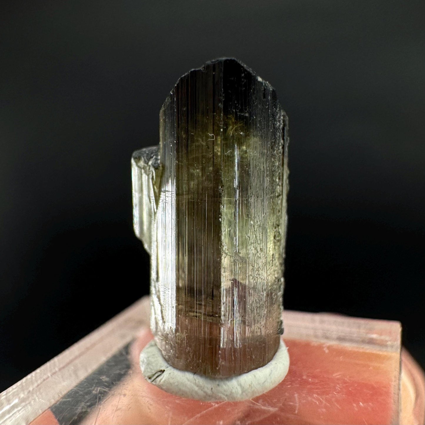 Elbaite Tourmaline | Green & Pink Bi-Color Crystal, mineral specimen from Paprok