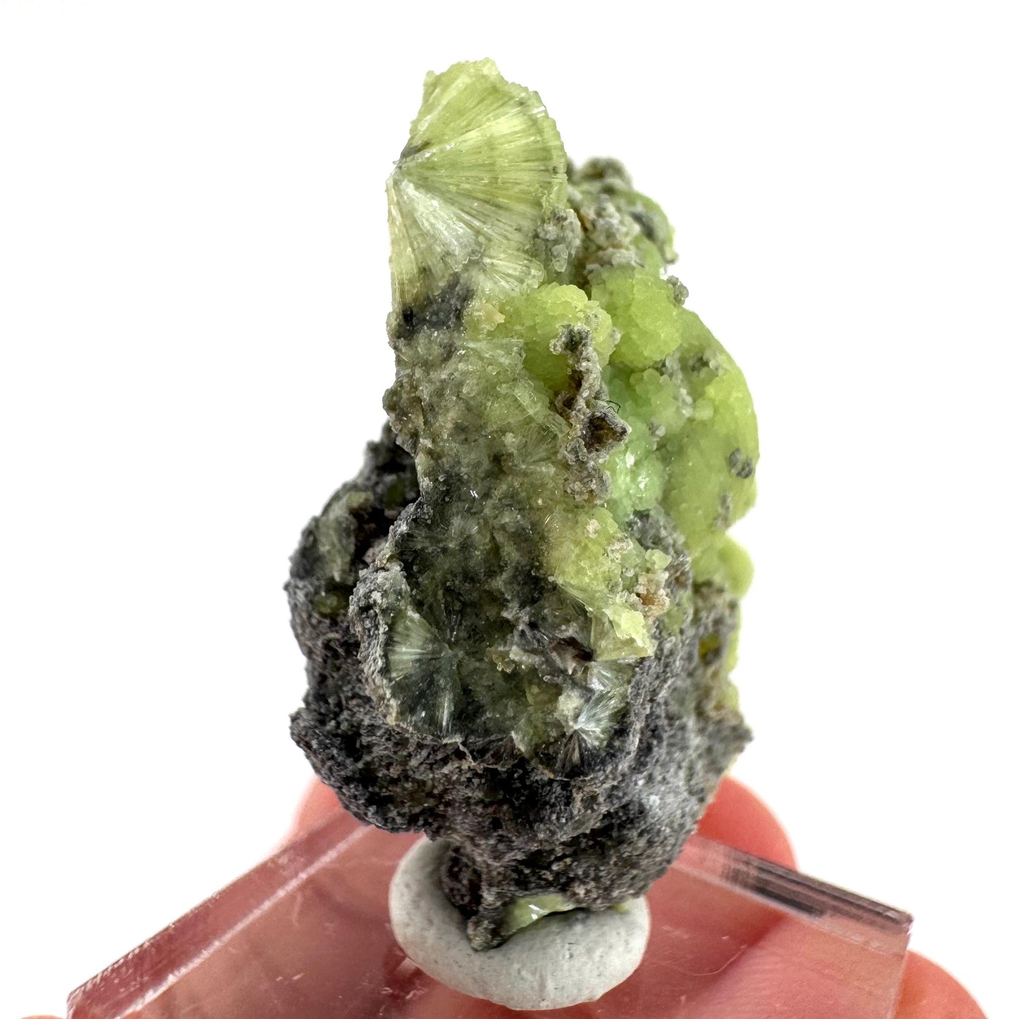 Wavellite (Arkansas, USA) | green crystal cluster, mineral specimen
