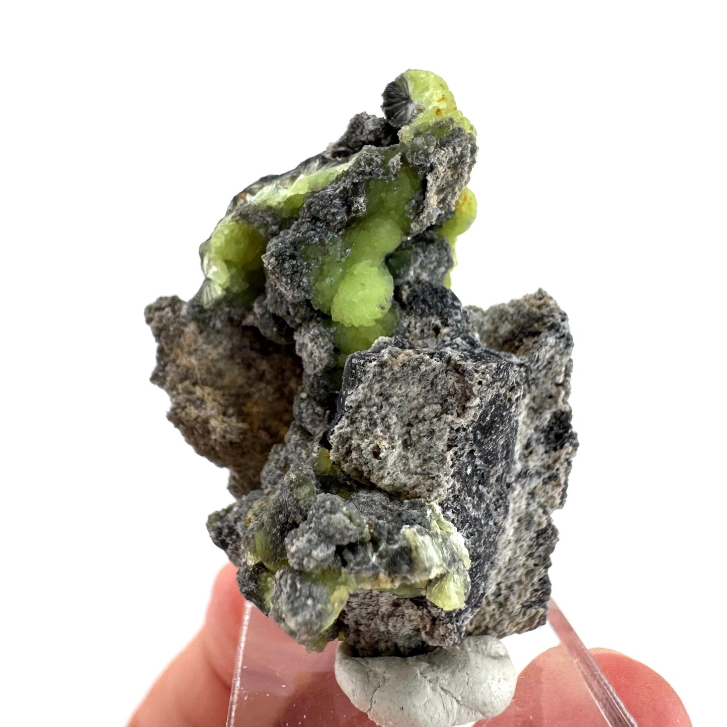 Wavellite (Arkansas, USA) | green crystal cluster, mineral specimen