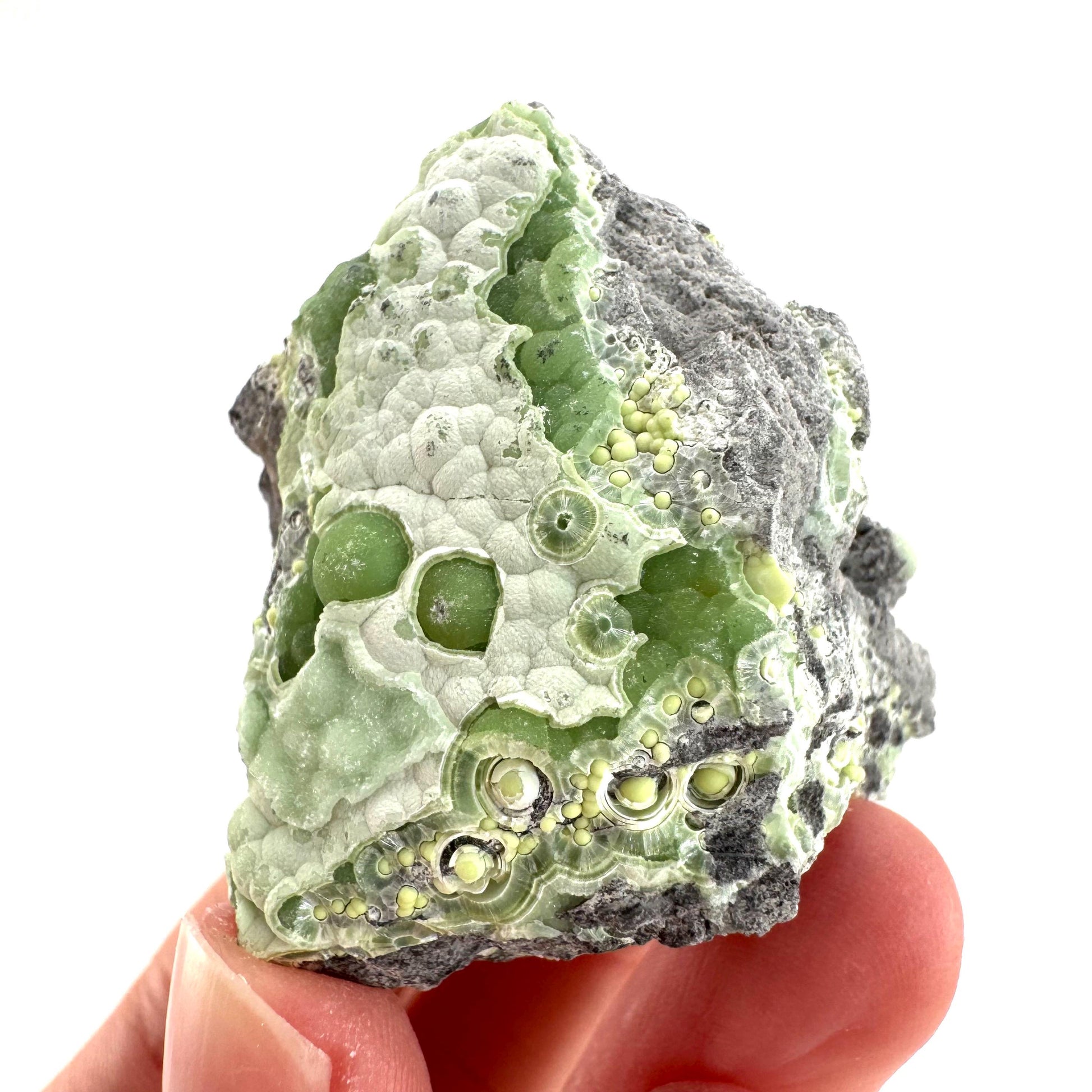 Wavellite (Arkansas, USA) | green crystal cluster, mineral specimen