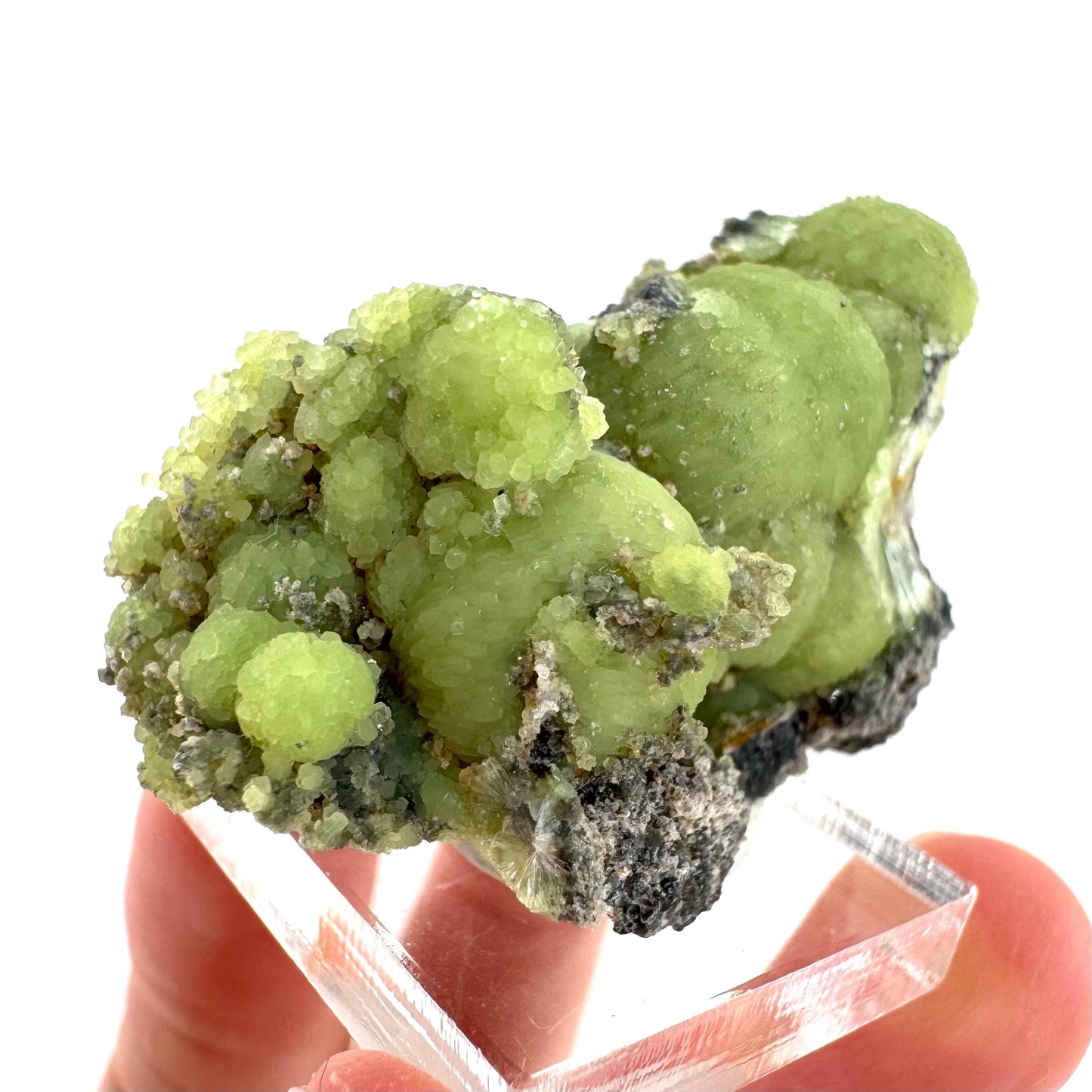 Wavellite (Arkansas, USA) | green crystal cluster, mineral specimen