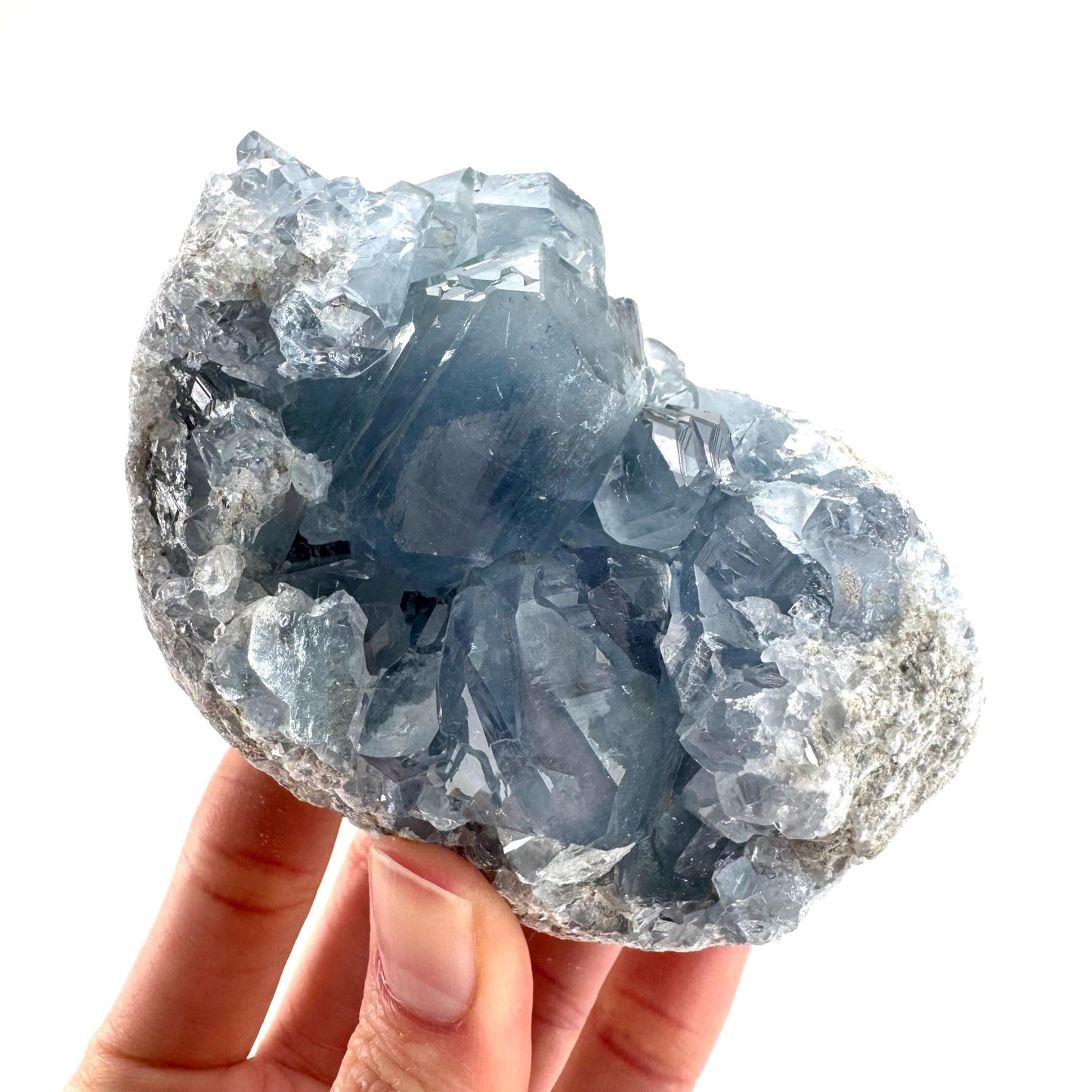 Celestite | natural blue crystal, mineral specimen from Madagascar