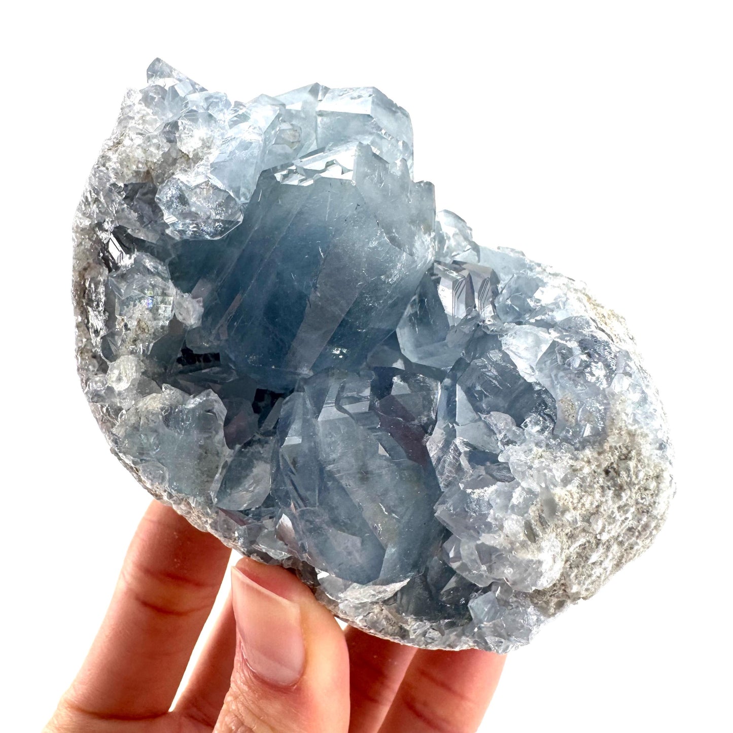 Celestite | natural blue crystal, mineral specimen from Madagascar