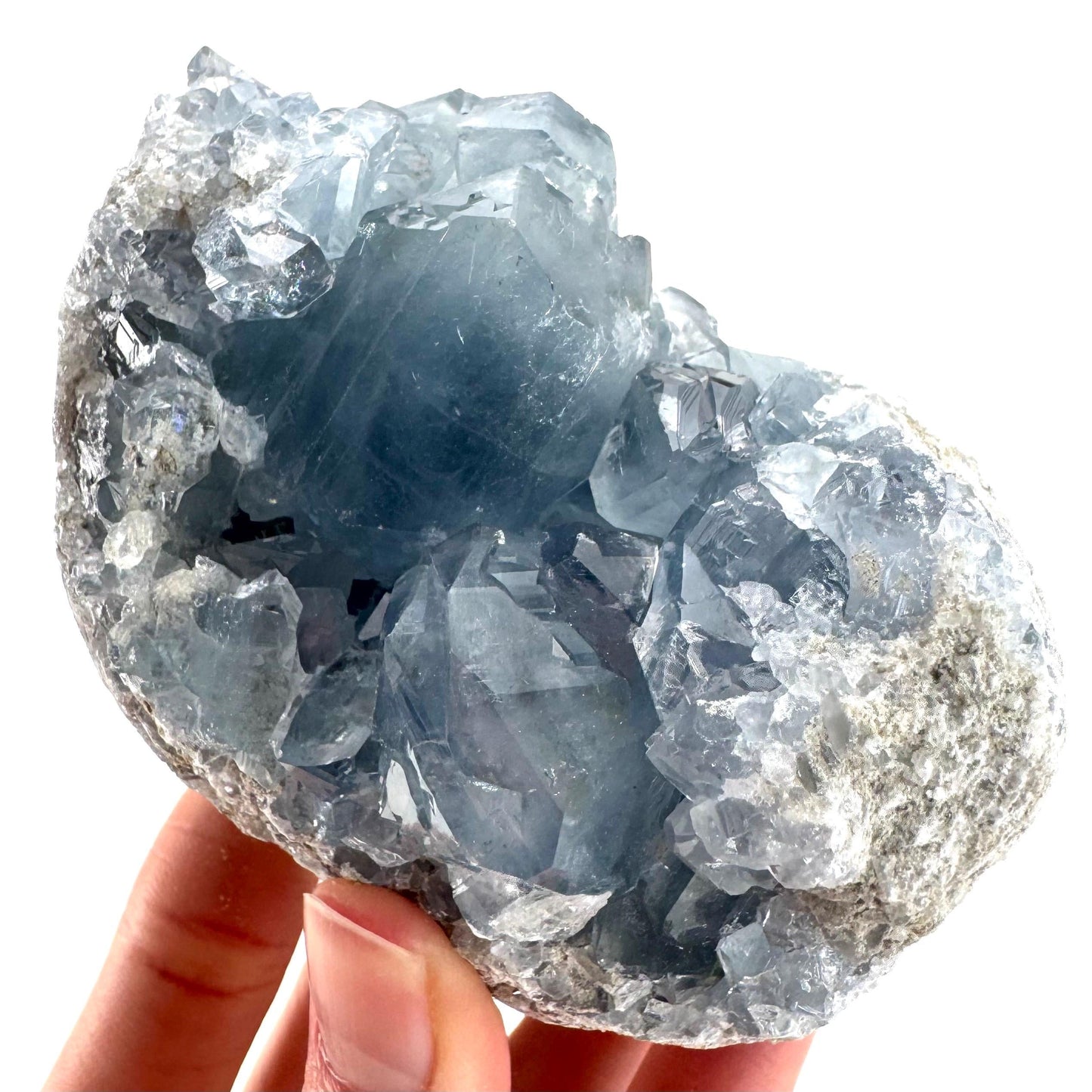 Celestite | natural blue crystal, mineral specimen from Madagascar