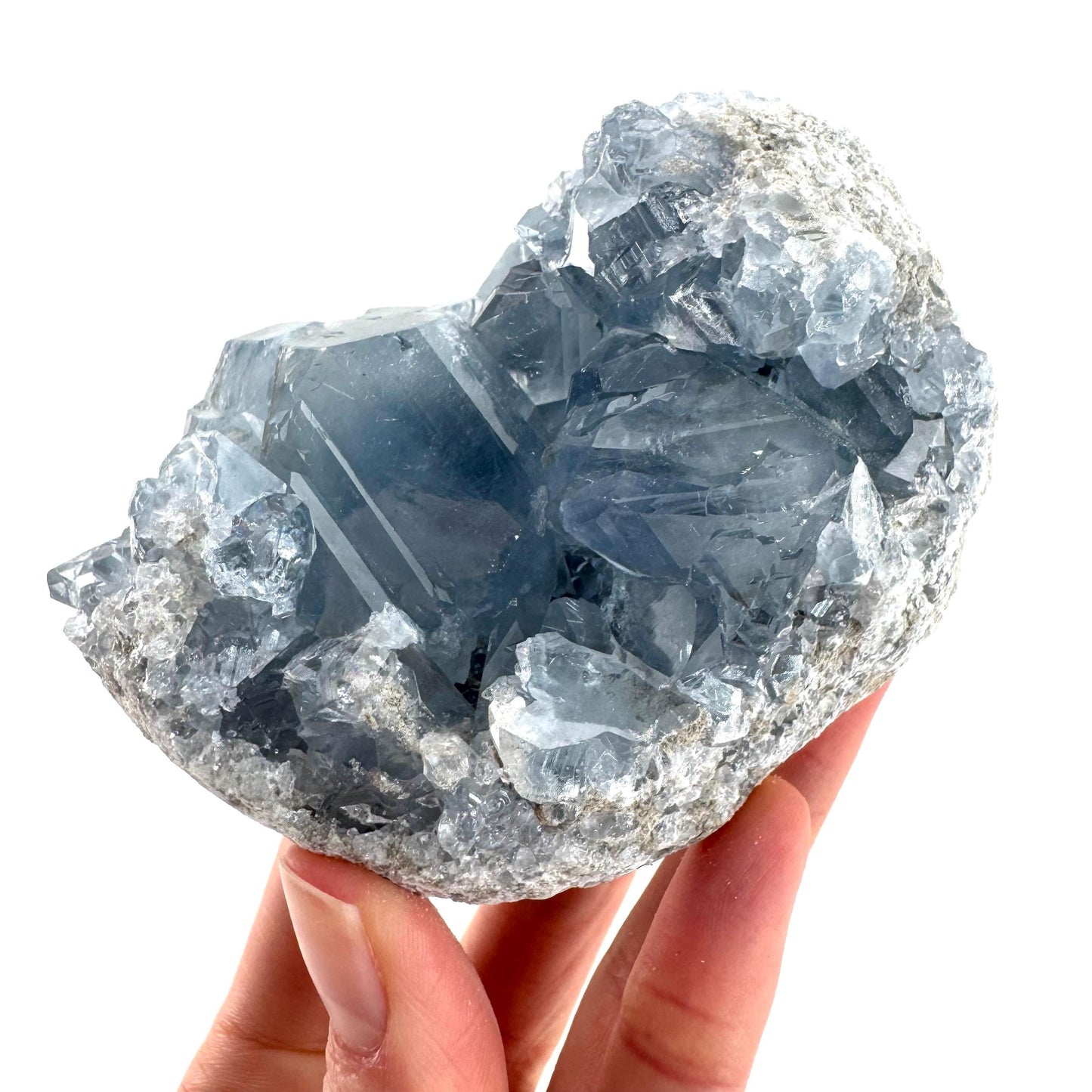 Celestite | natural blue crystal, mineral specimen from Madagascar