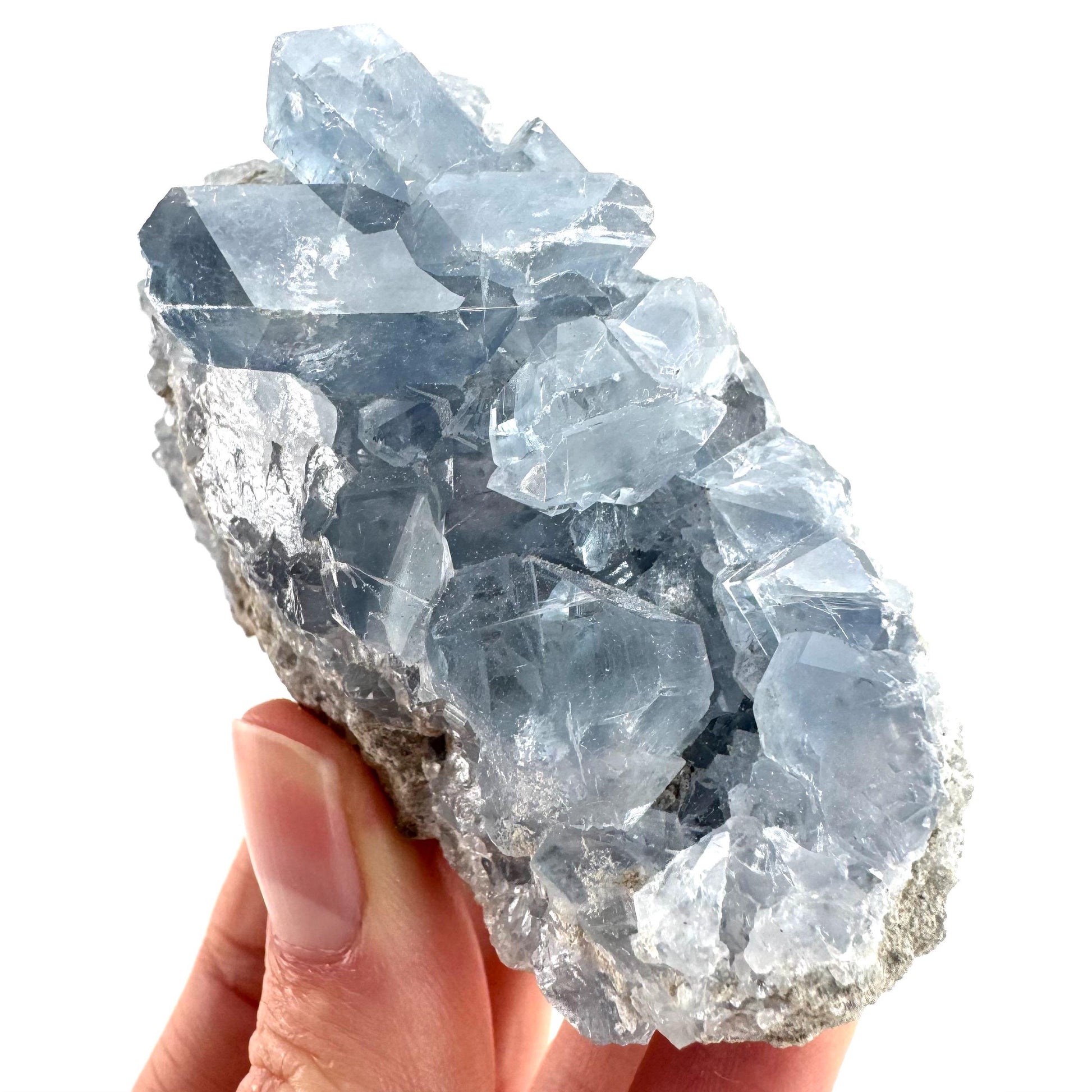 Celestite | natural blue crystal, mineral specimen from Madagascar