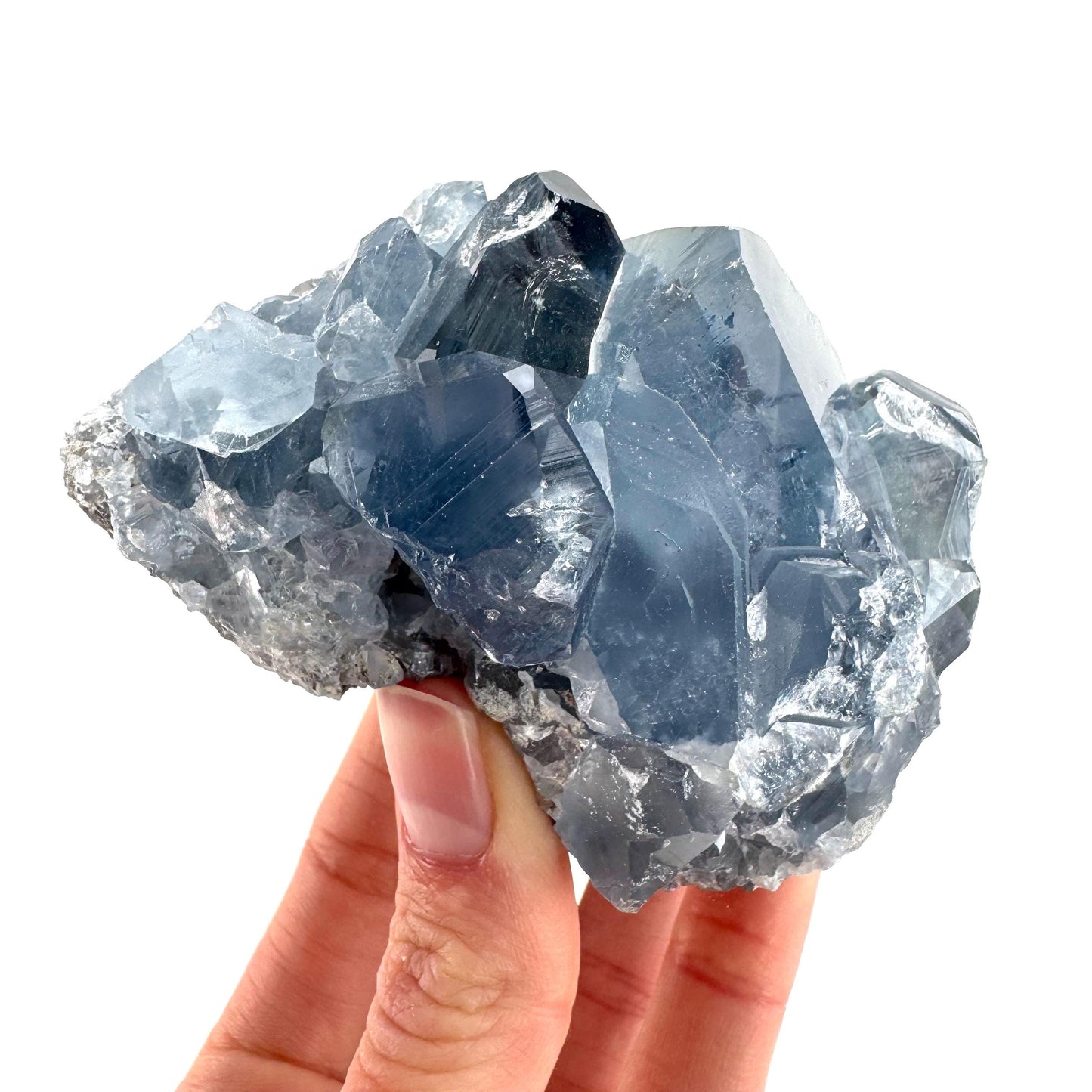 Celestite | natural blue crystal, mineral specimen from Madagascar