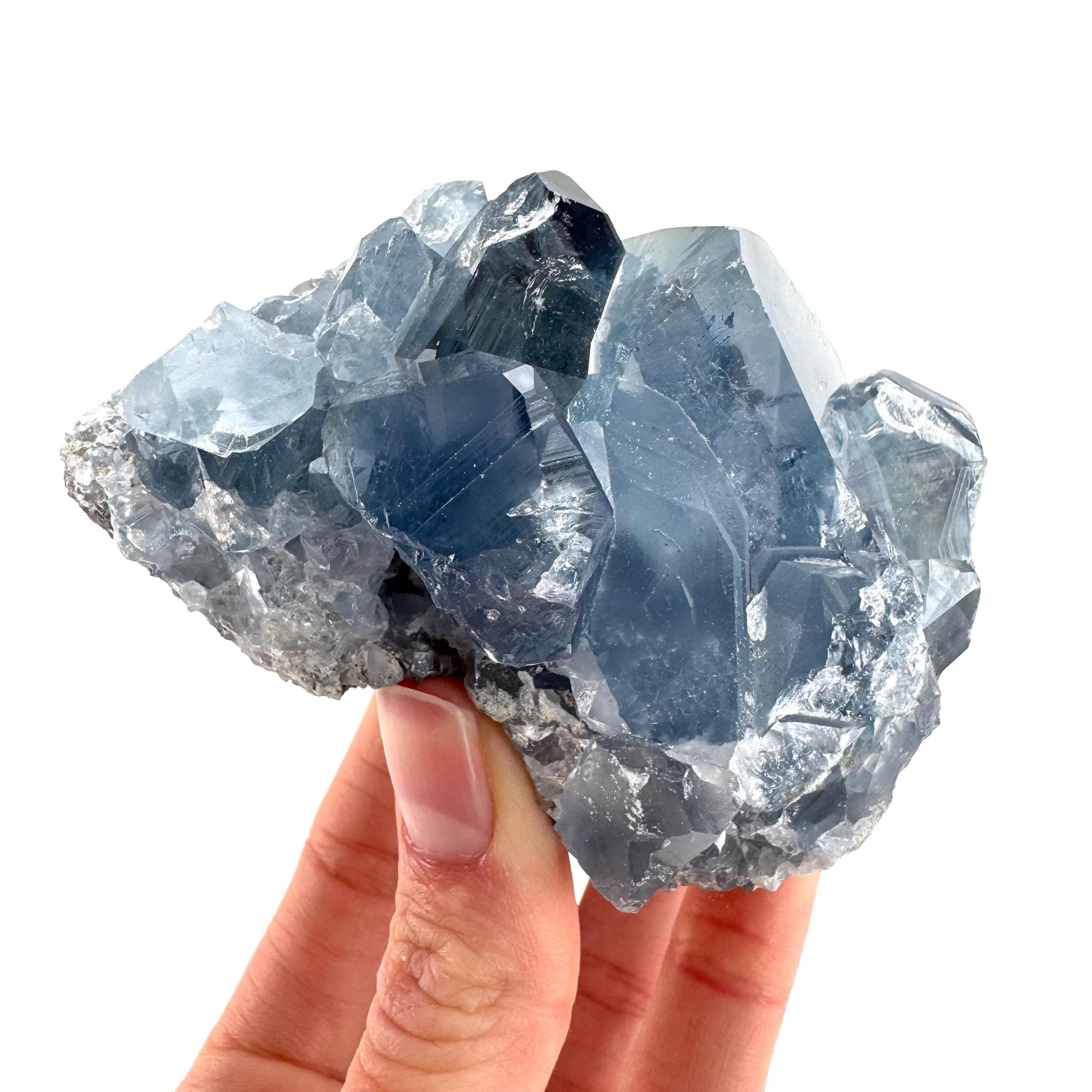 Celestite | natural blue crystal, mineral specimen from Madagascar