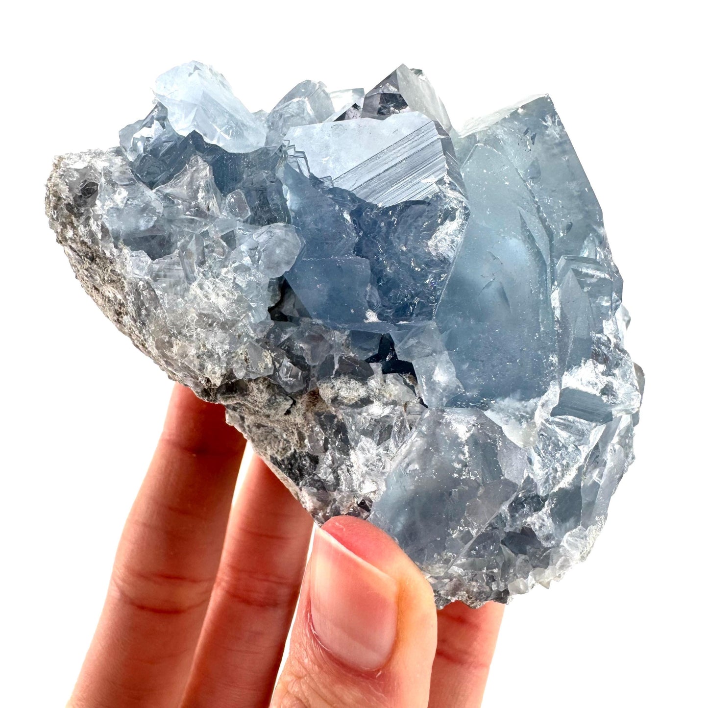 Celestite | natural blue crystal, mineral specimen from Madagascar